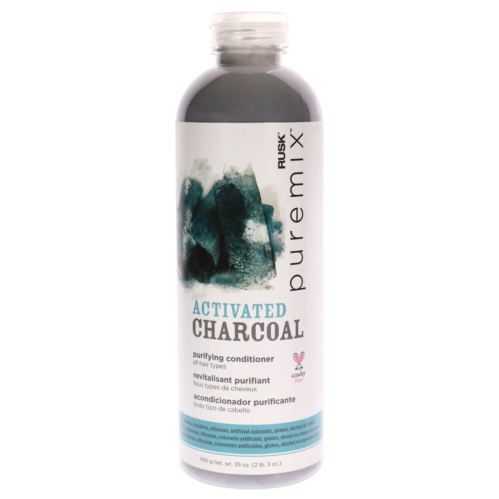Puremix Activated Charcoal Purifying Conditioner by Rusk for Unisex - 35 oz Conditioner, See Description, hi-res image number 0