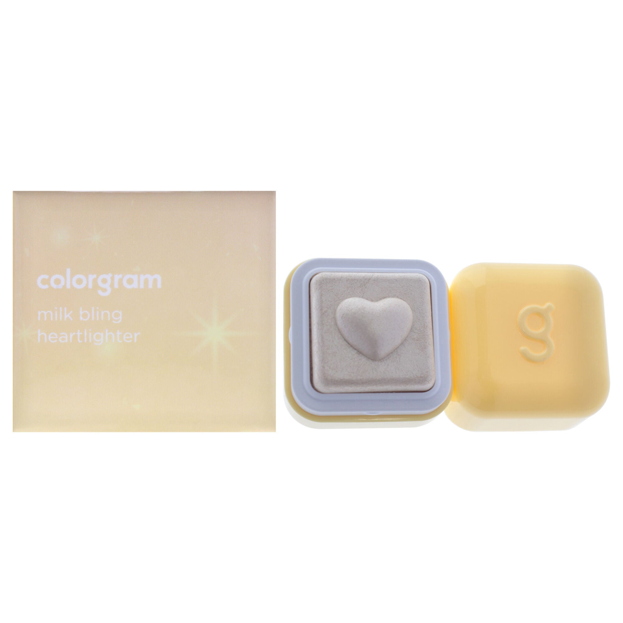 Milk Bling Heartlighter - 07 Buttercup Ivory by Colorgram for Women - 0.07 oz Highlighter, Yellow, hi-res image number 0