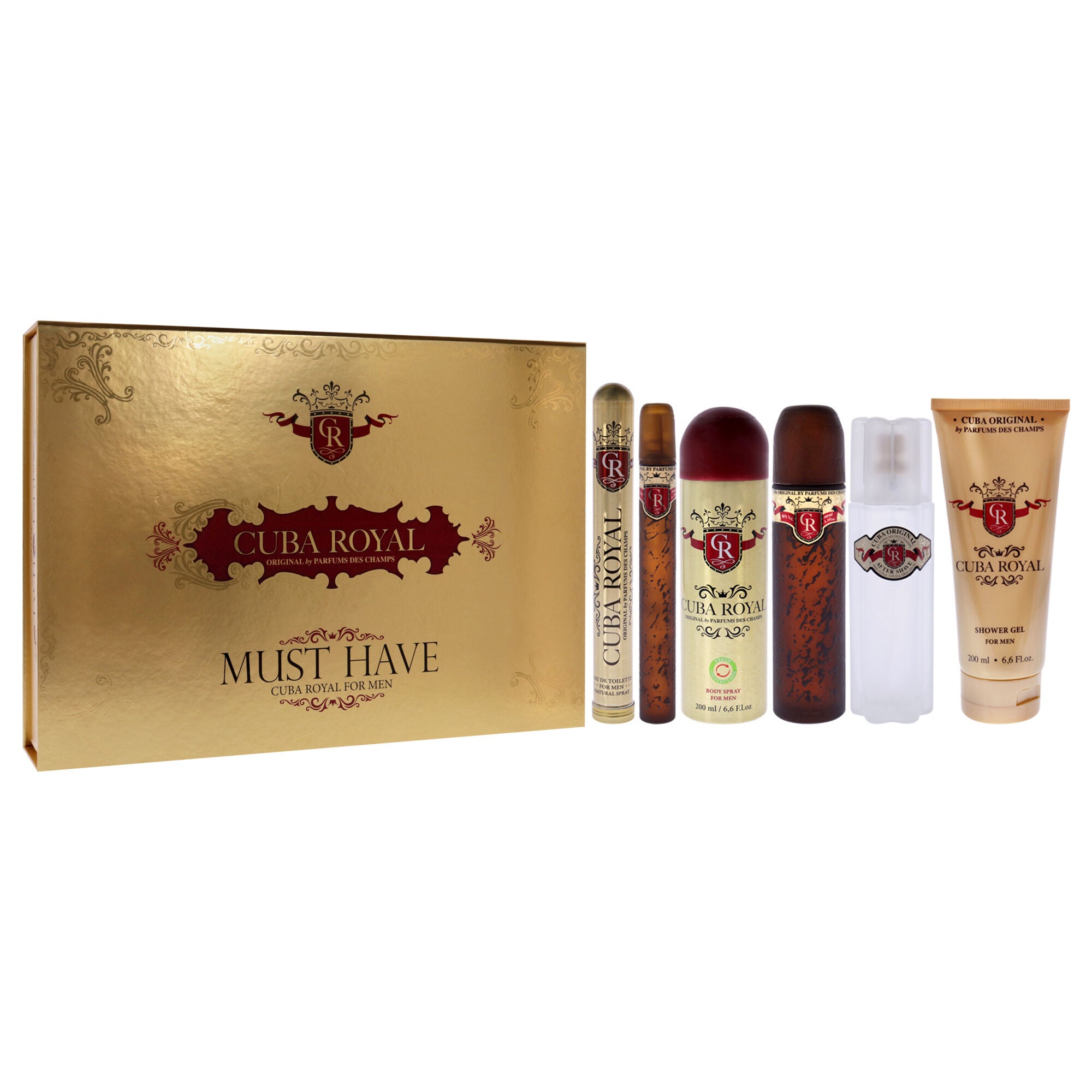 Cuba Royal by Cuba for Men - 5 Pc Gift Set 3.3oz EDT Spray, 1.17oz EDT Spray, 6.6oz Shower Gel, 3.3oz After Shave, 6.6oz Body Spray, See Description, alternate image number 2