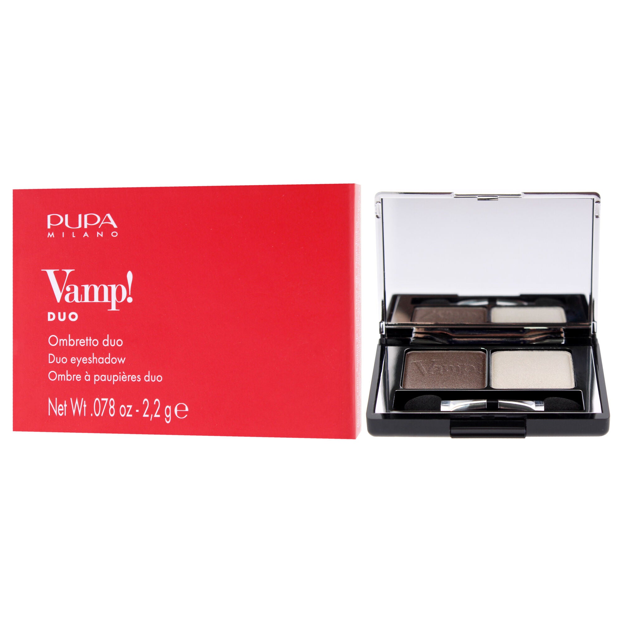 Vamp! Compact Duo Eyeshadow - 008 Cream Taupe by Pupa Milano for Women - 0.078 oz Eye Shadow, See Description, alternate image number 2