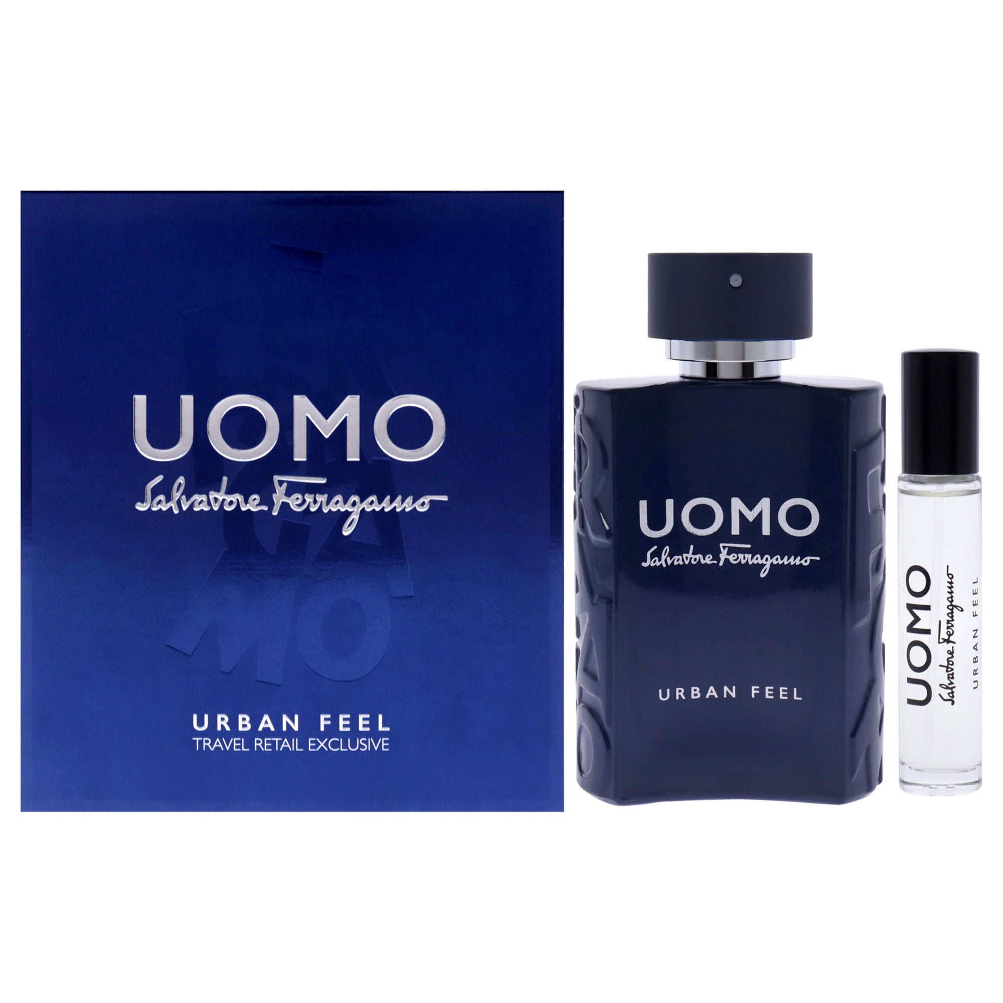 Uomo Urban Feel by Salvatore Ferragamo for Men - 2 Pc Gift Set 3.4oz EDT Spray, 0.34oz EDT Spray, See Description, hi-res image number 0
