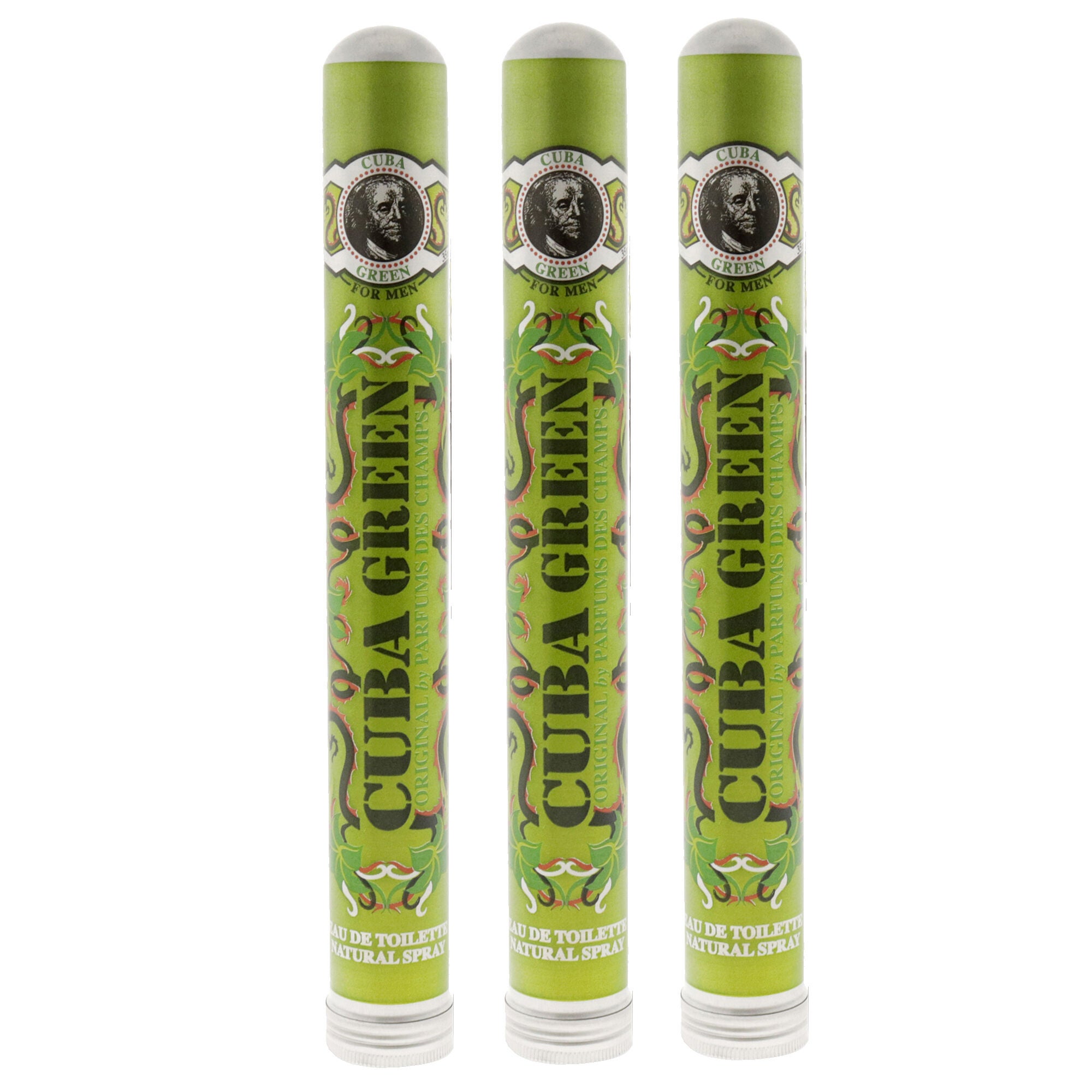 Cuba Green by Cuba for Men - 1.17 oz EDT Spray - Pack of 3, Clear, alternate image number 2