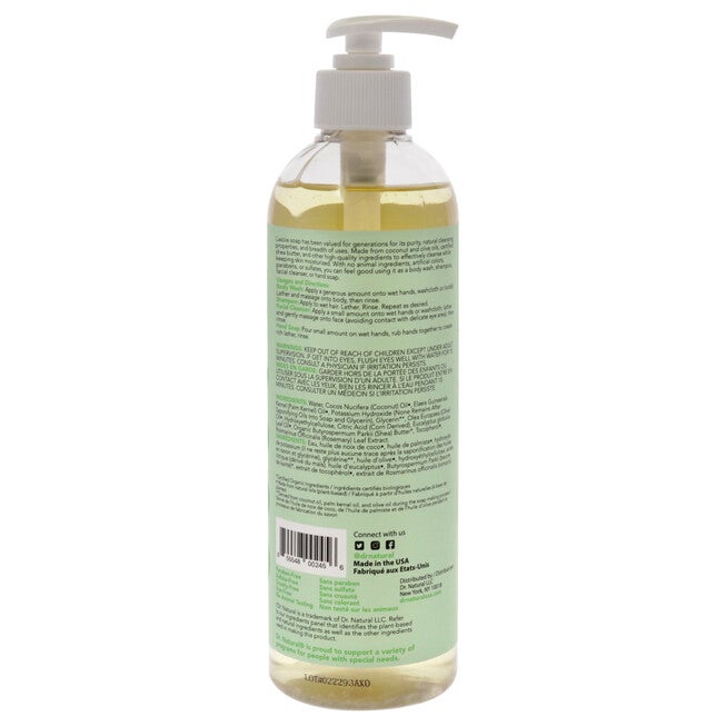Castile Liquid Soap - Eucalyptus by Dr. Natural for Unisex - 16 oz Soap, See Description, alternate image number 2