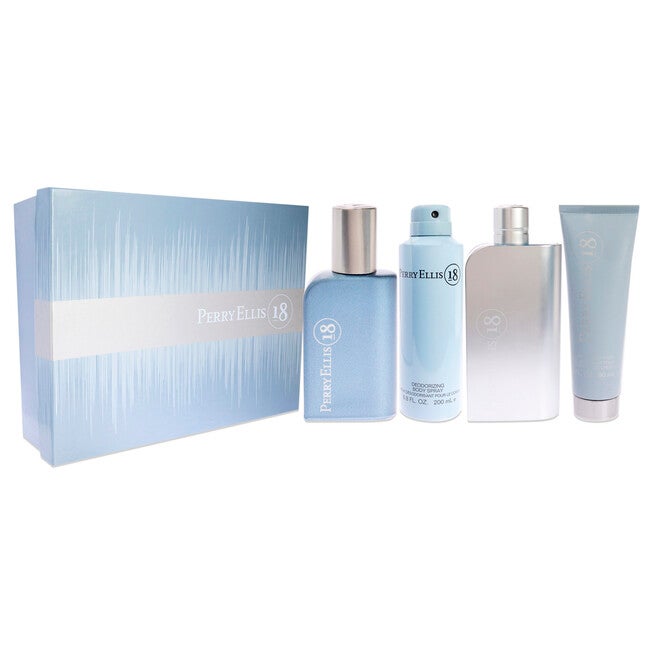 Perry Ellis 18 by Perry Ellis for Men - 4 Pc Gift Set 3.4oz EDT Spray, 0.25oz EDT Spray, 6oz Body Spray, 3oz Hair and Body Wash, , alternate image number 6