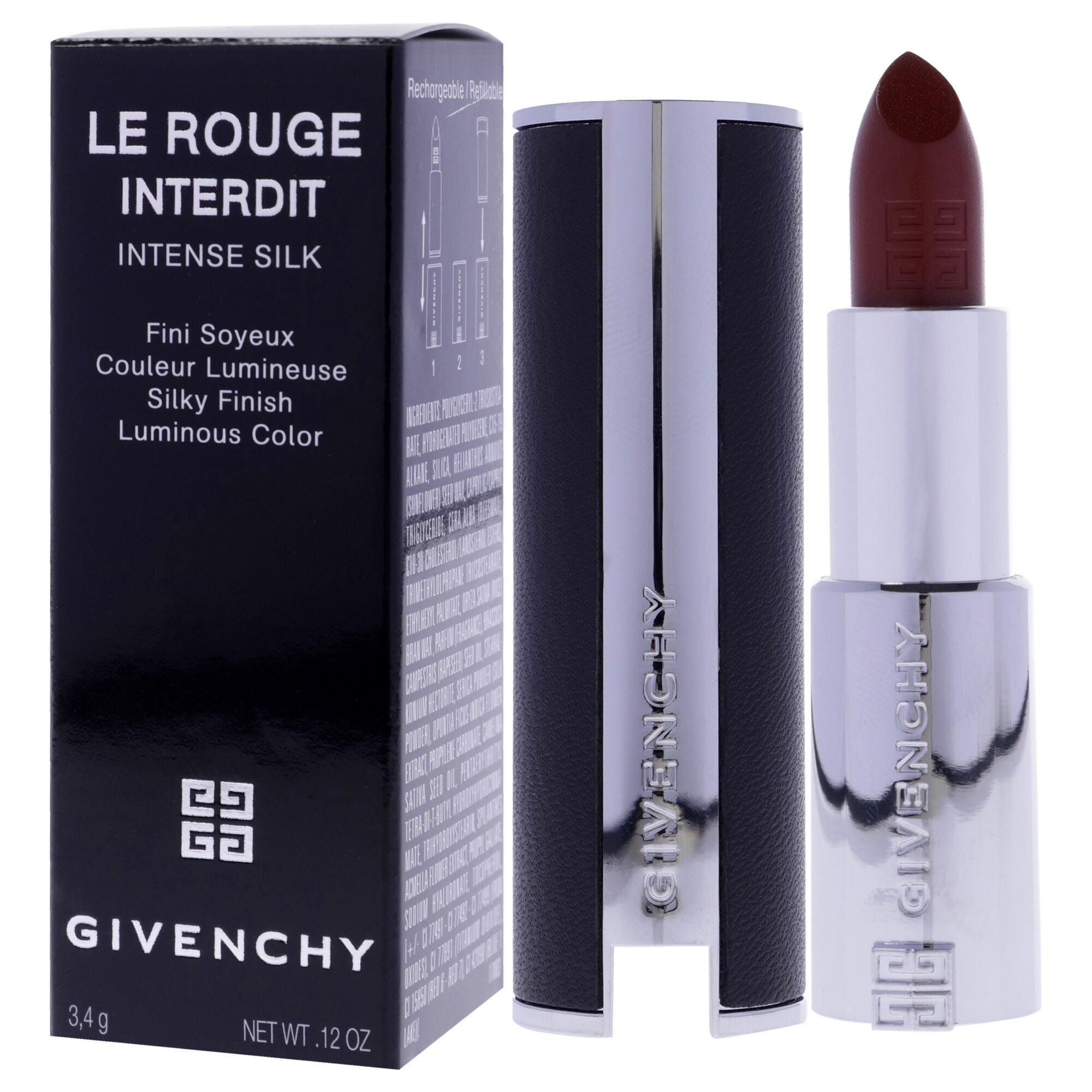 Le Rouge Interdit Intense Silk Lipstick - 319 Rouge Santal by Givenchy for Women - 0.12 oz Lipstick (Refillable), , alternate image number 8
