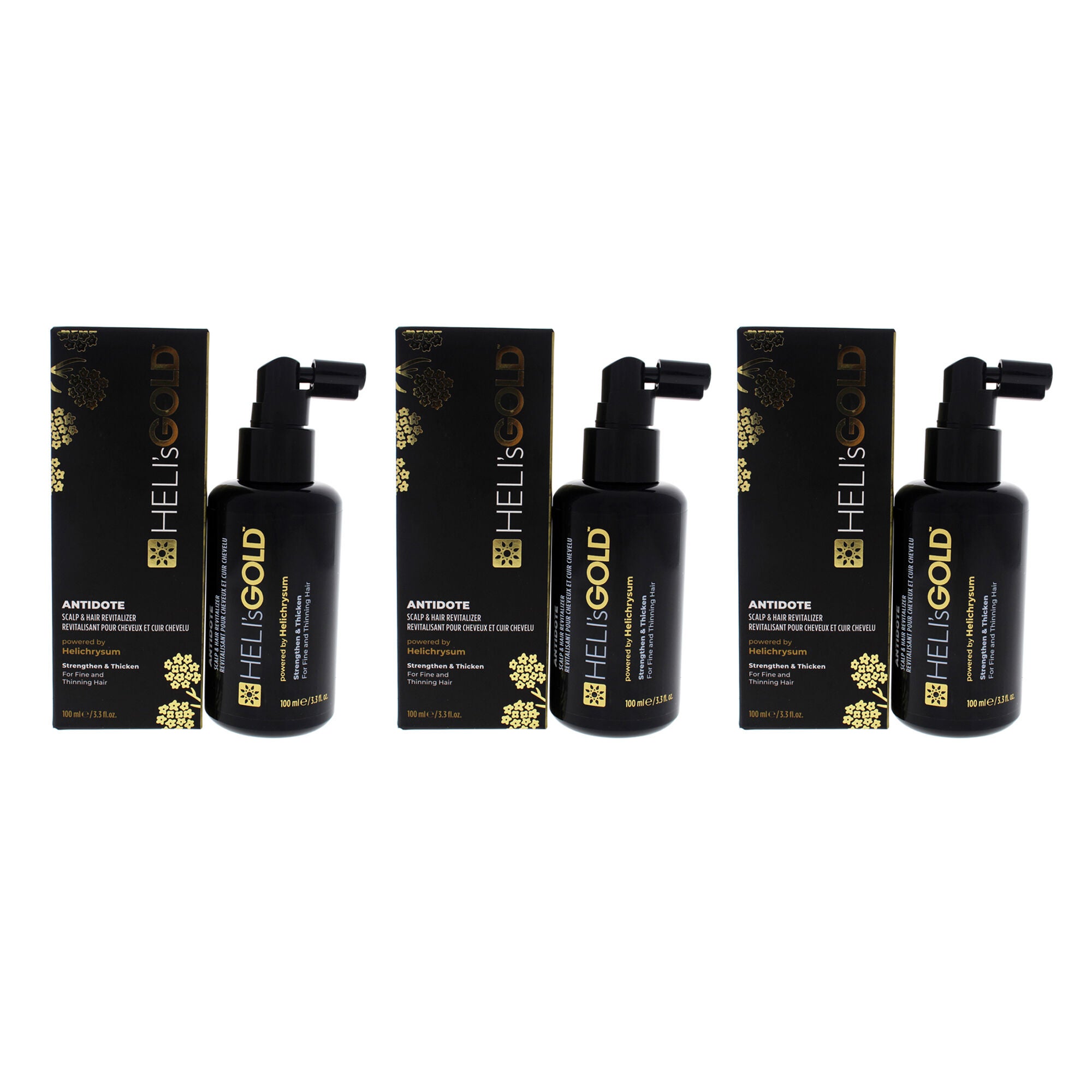 Antidote Scalp and Hair Revitalizer by Helis Gold for Unisex - 3.3 oz Treatment - Pack of 3, See Description, hi-res image number 0