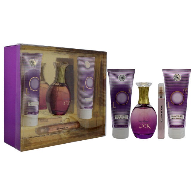 Lor by New Brand for Women - 4 Pc Gift Set 3.3oz EDP Spray, 0.5oz EDP Spray, 4.3oz Shower Gel, 4.3oz Body Lotion, NA, alternate image number null