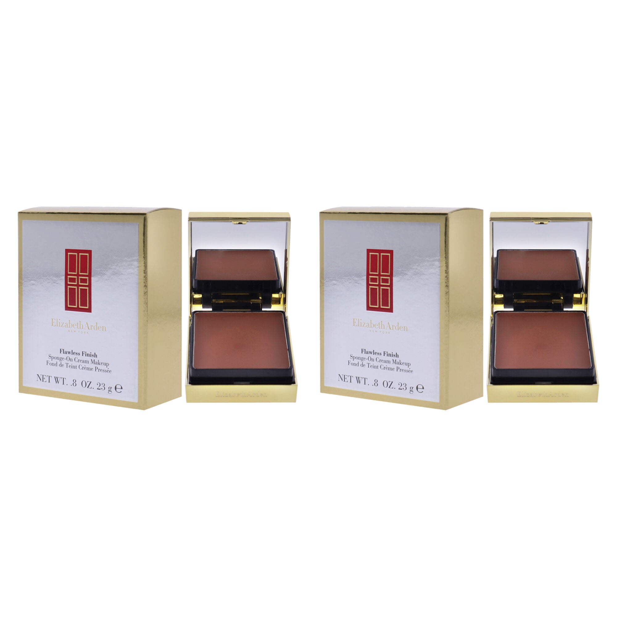 Flawless Finish Sponge-On Cream Makeup - 57 Chestnut by Elizabeth Arden for Women - 0.8 oz Foundation - Pack of 2, Brown, alternate image number 3