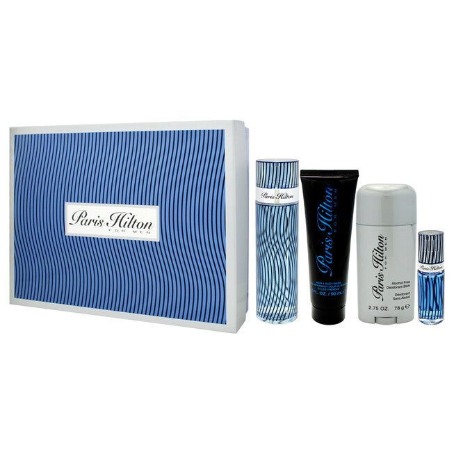 Paris Hilton by Paris Hilton for Men - 4 Pc Gift Set 3.4oz EDT Spray, 3oz Hair and Body Wash, 2.75oz Alcohol Free Deodorant Stick, 0.34oz EDT Spray, NA, alternate image number null