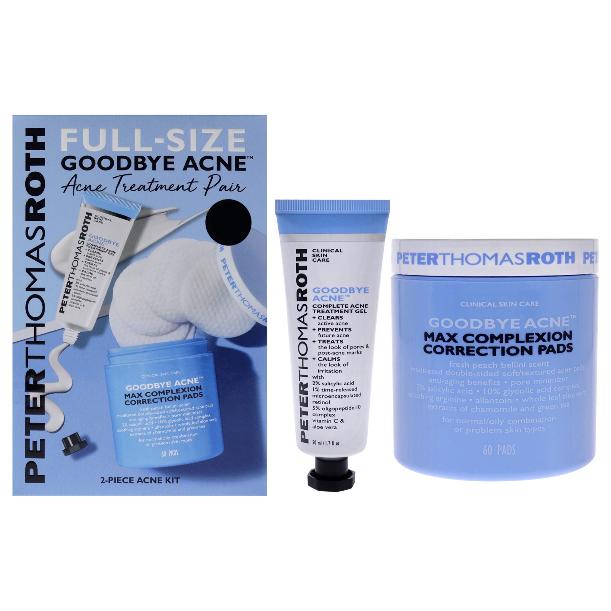Goodbye Acne Treatment Pair by Peter Thomas Roth for Women - 2 Pc 1.7oz Complete Acne Treatment Gel, 60 Max Complexion Correction Pads, , alternate image number 5