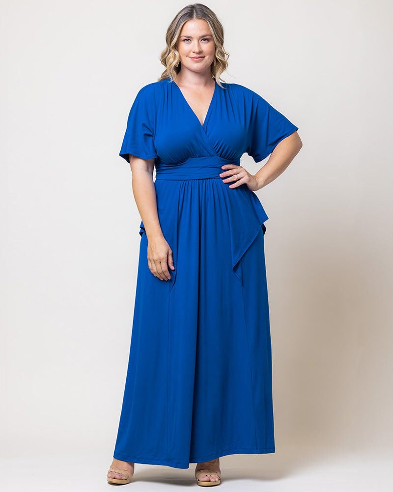 Indie Flair Maxi Dress, Cobalt Blue, alternate image number 2