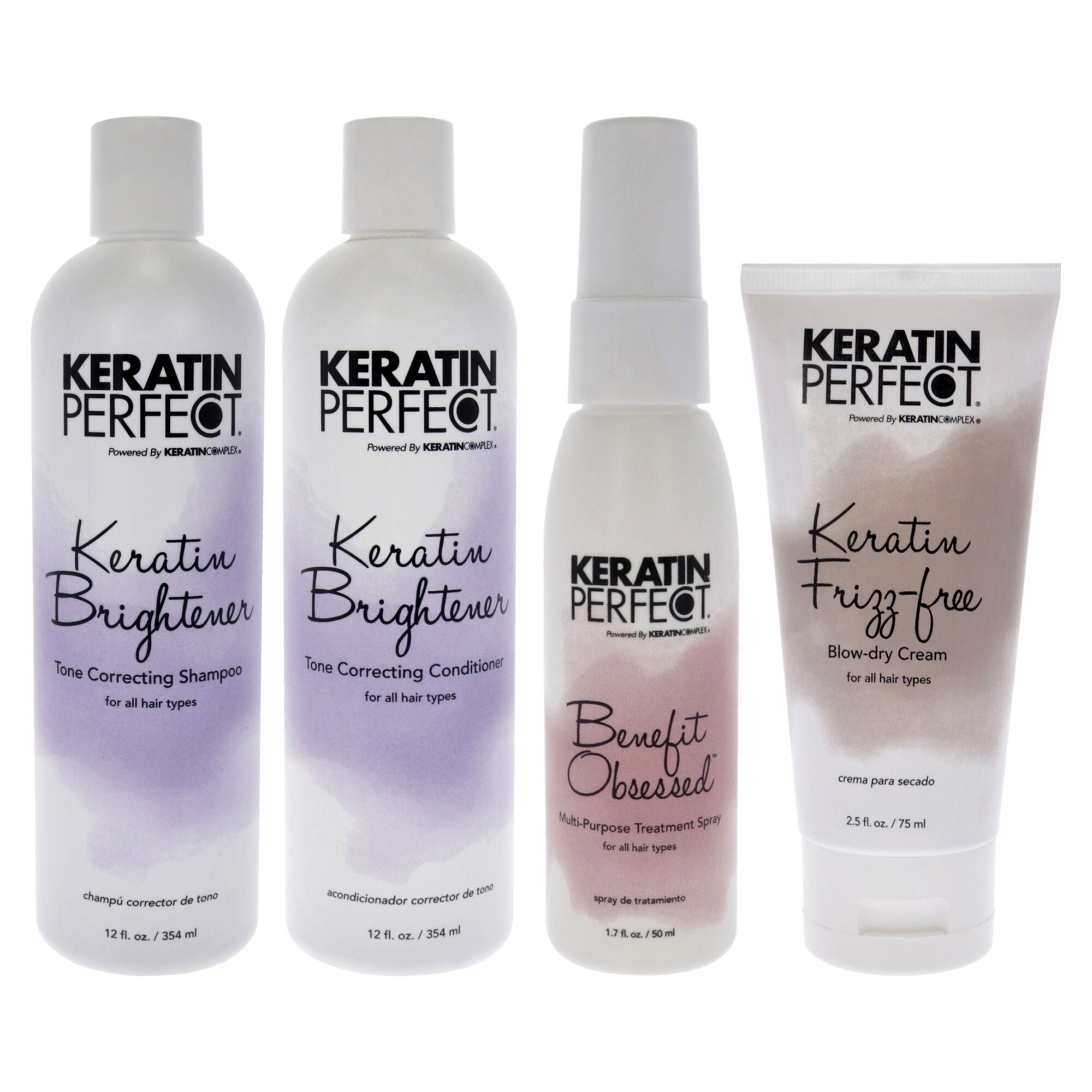 Keratin Brightener Kit by Keratin Perfect for Unisex - 4 Pc Kit, See Description, hi-res image number 0