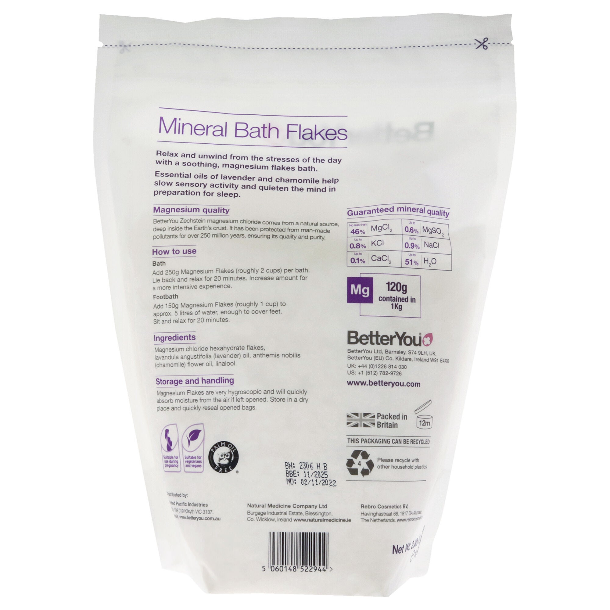 Magnesium Sleep by BetterYou for Unisex - 35.2 oz Bath Salt, See Description, alternate image number 2