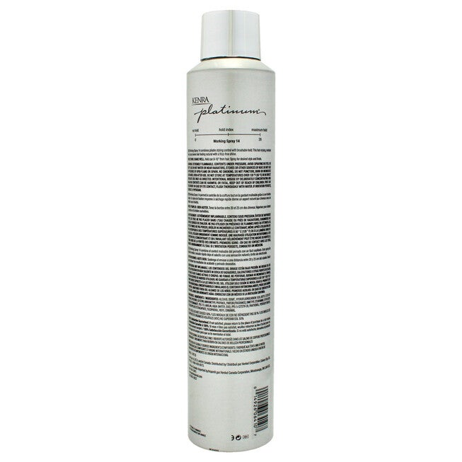Platinum Working Spray # 14 Flexible Hold Hairspray by Kenra for Unisex - 10 oz Hairspray, NA, alternate image number null