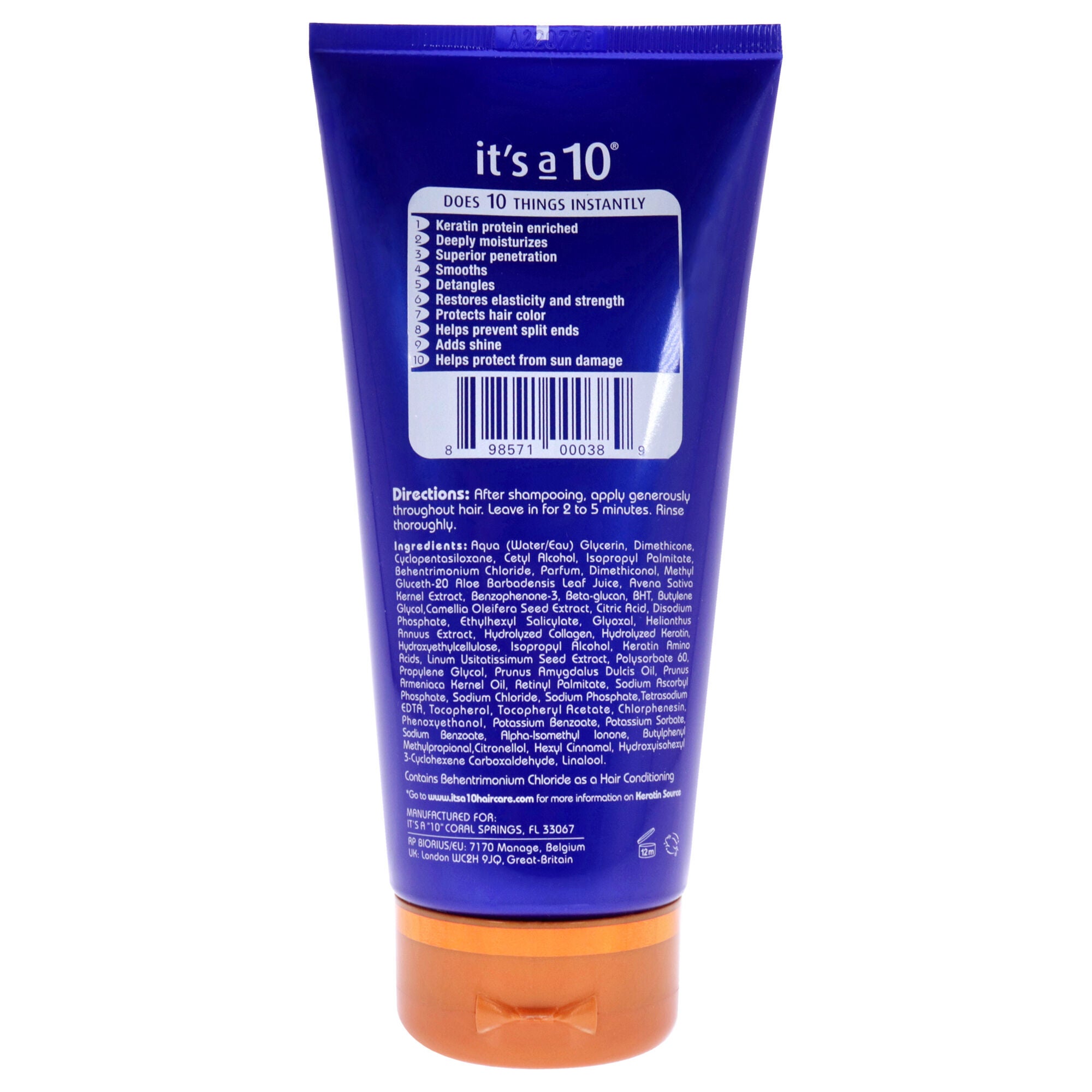 Miracle Deep Conditioner Plus Keratin by Its A 10 for Unisex - 5 oz Conditioner, See Description, alternate image number 1