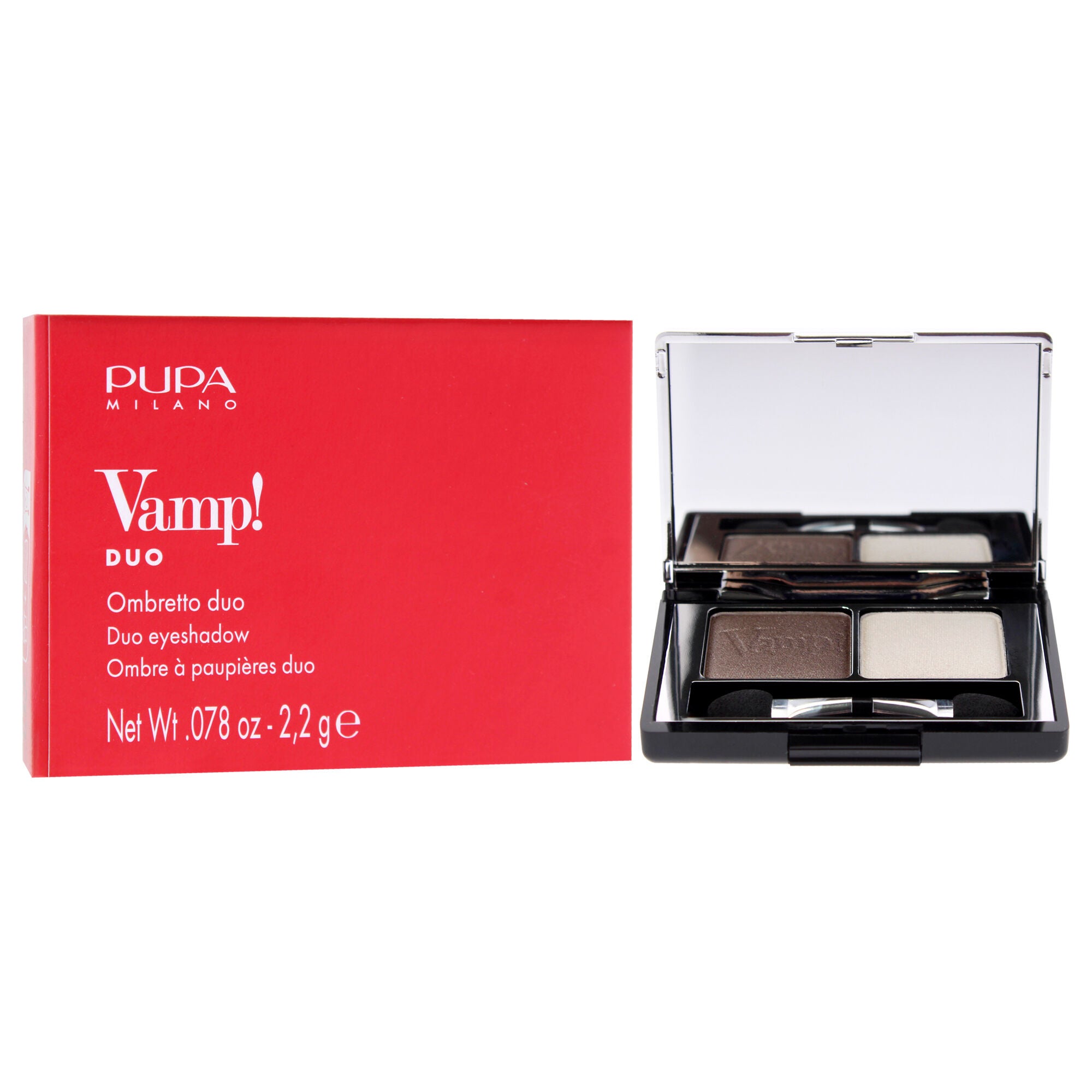Vamp! Compact Duo Eyeshadow - 008 Cream Taupe by Pupa Milano for Women - 0.078 oz Eye Shadow, See Description, alternate image number 1