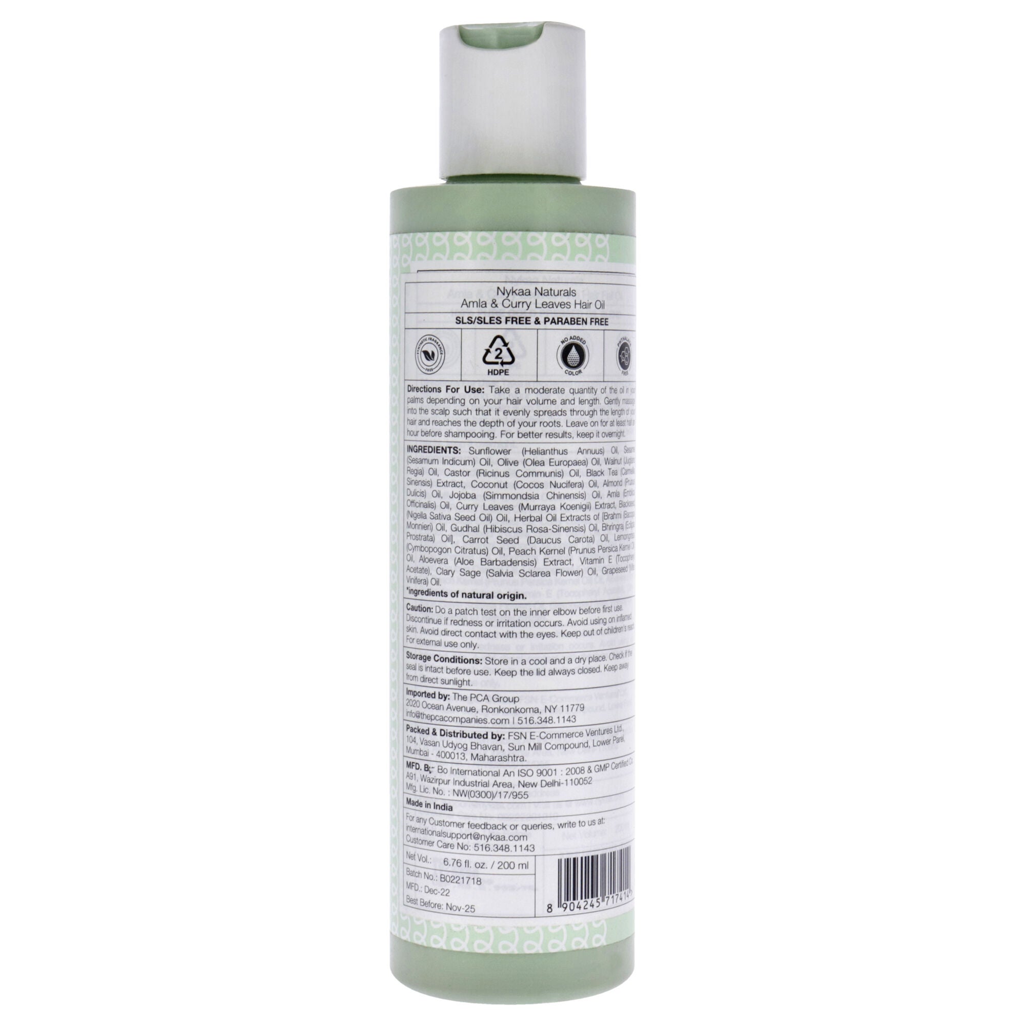 Hair Oil - Amla and Curry by Nykaa Naturals for Women - 6.76 oz Oil, , alternate image number 3