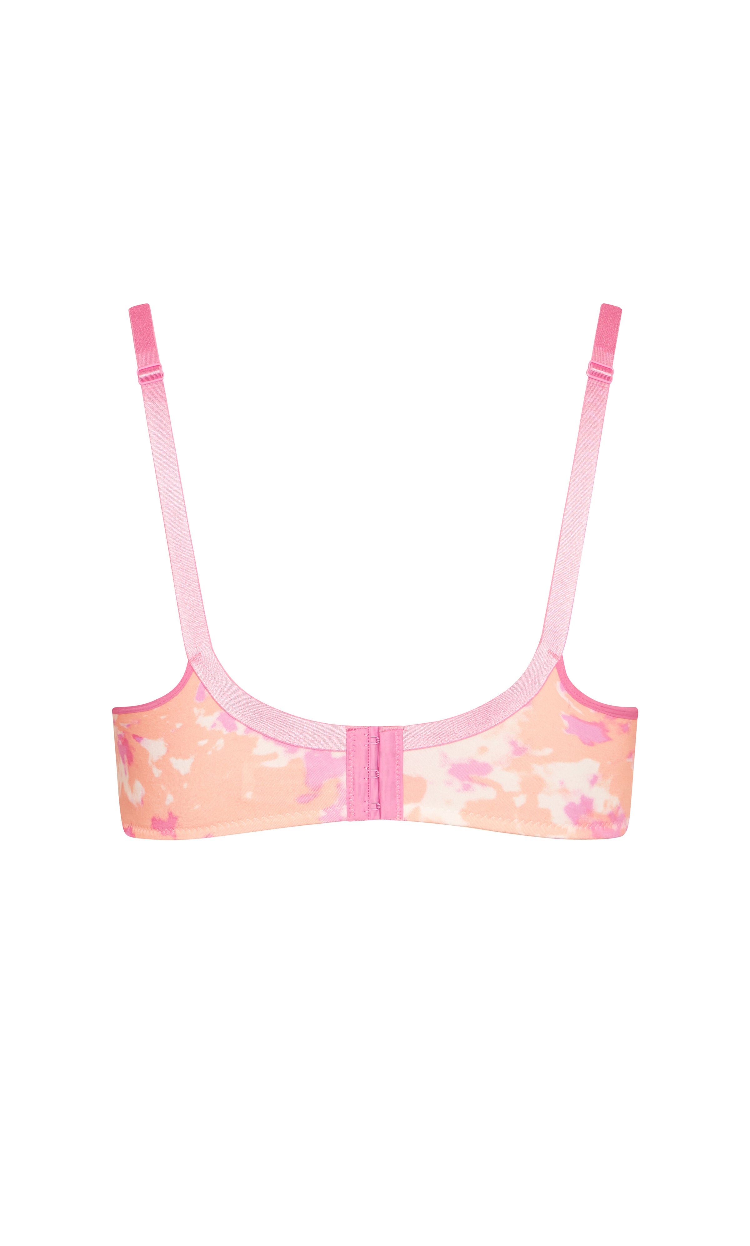 Cotton Print Balconette Bra - blush tie dye, , alternate image number 3