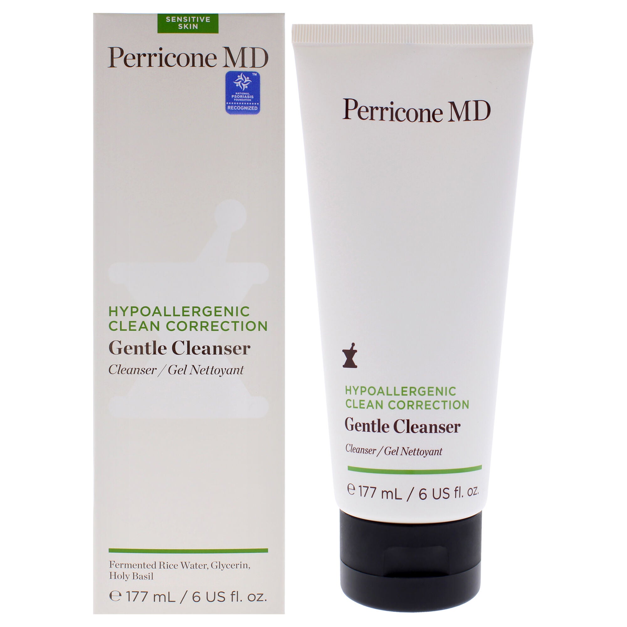 Hypoallergenic Clean Correction Gentle Cleanser by Perricone MD for Unisex - 6 oz Cleanser, White, hi-res image number 0