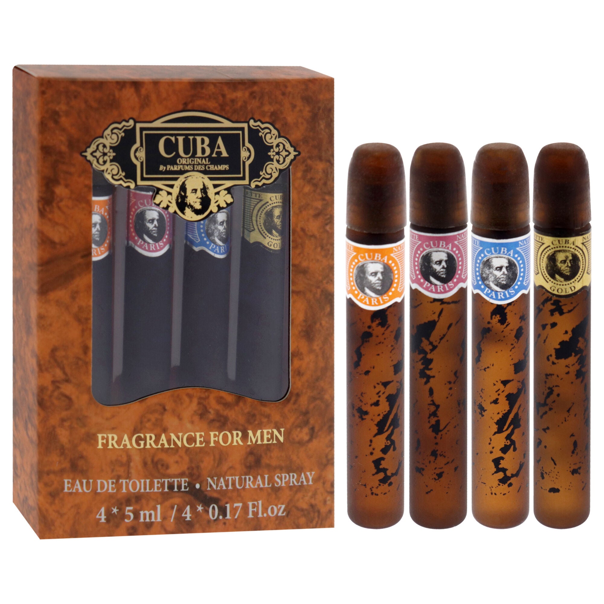 Cuba by Cuba for Men - 4 Pc Mini Gift Set cuba gold, cuba red, cuba blue, cuba orange (5ml each), See Description, alternate image number 2