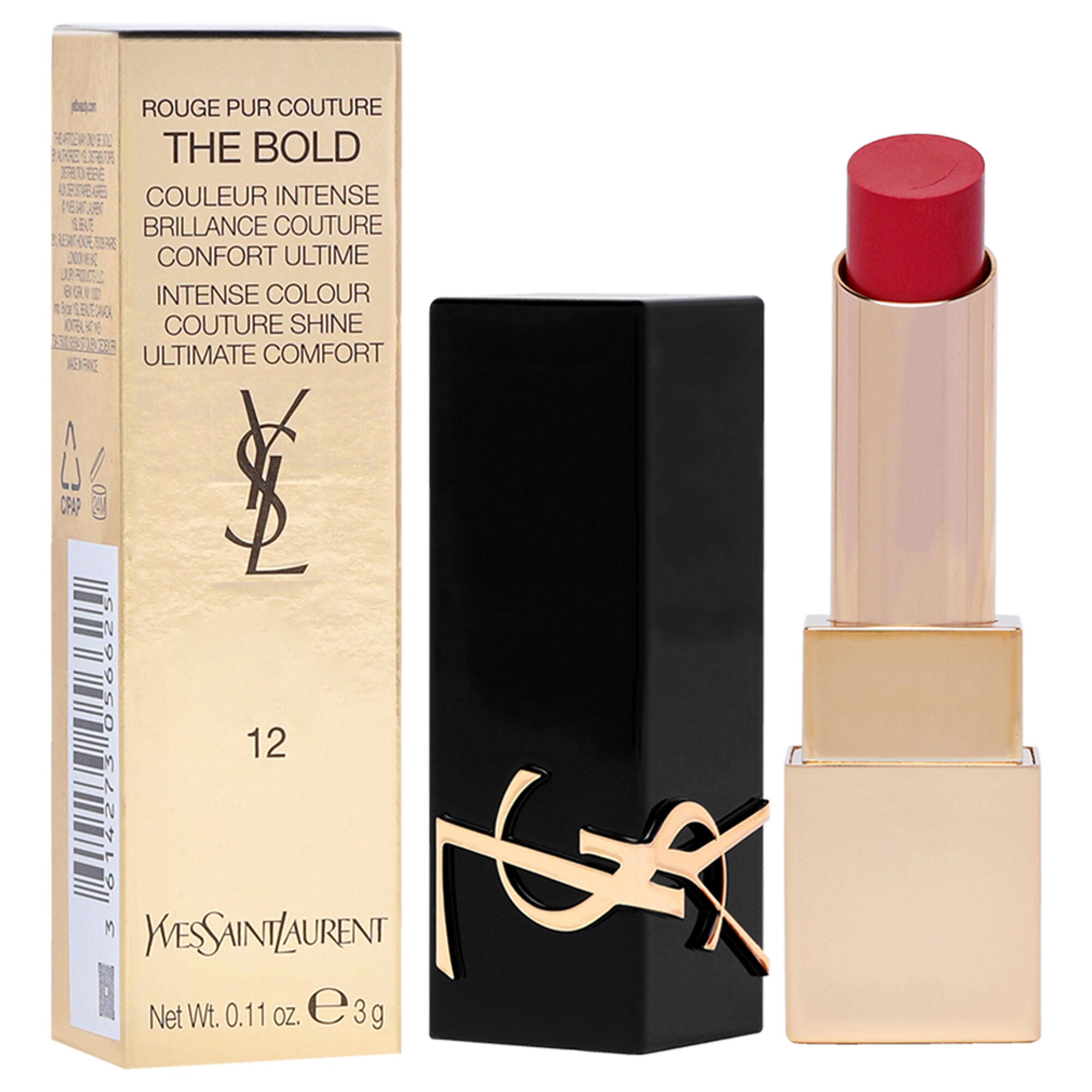 Rouge Pur Couture The Bold Lipstick - 12 Nu Incongru by Yves Saint Laurent for Women - 0.11 oz Lipstick, See Description, alternate image number 2