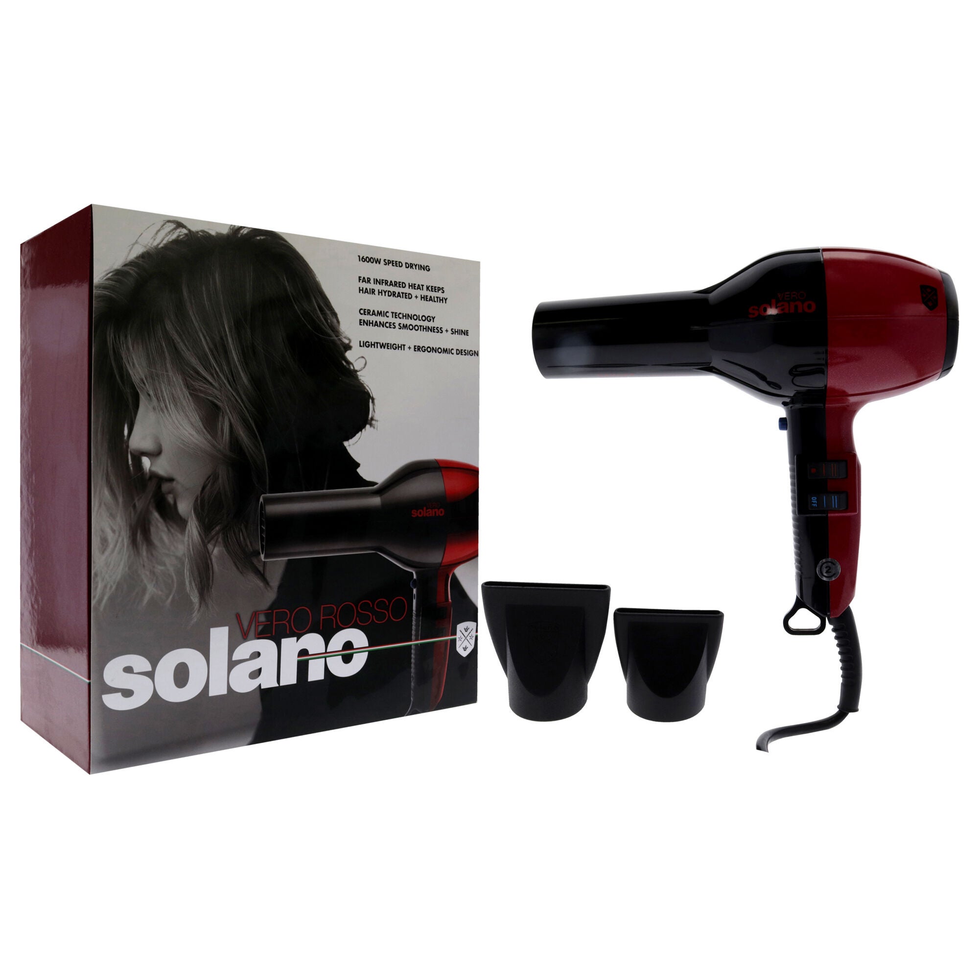 Vero Rosso Hair Dryer by Solano for Women - 1 Pc Hair Dryer, See Description, alternate image number 2