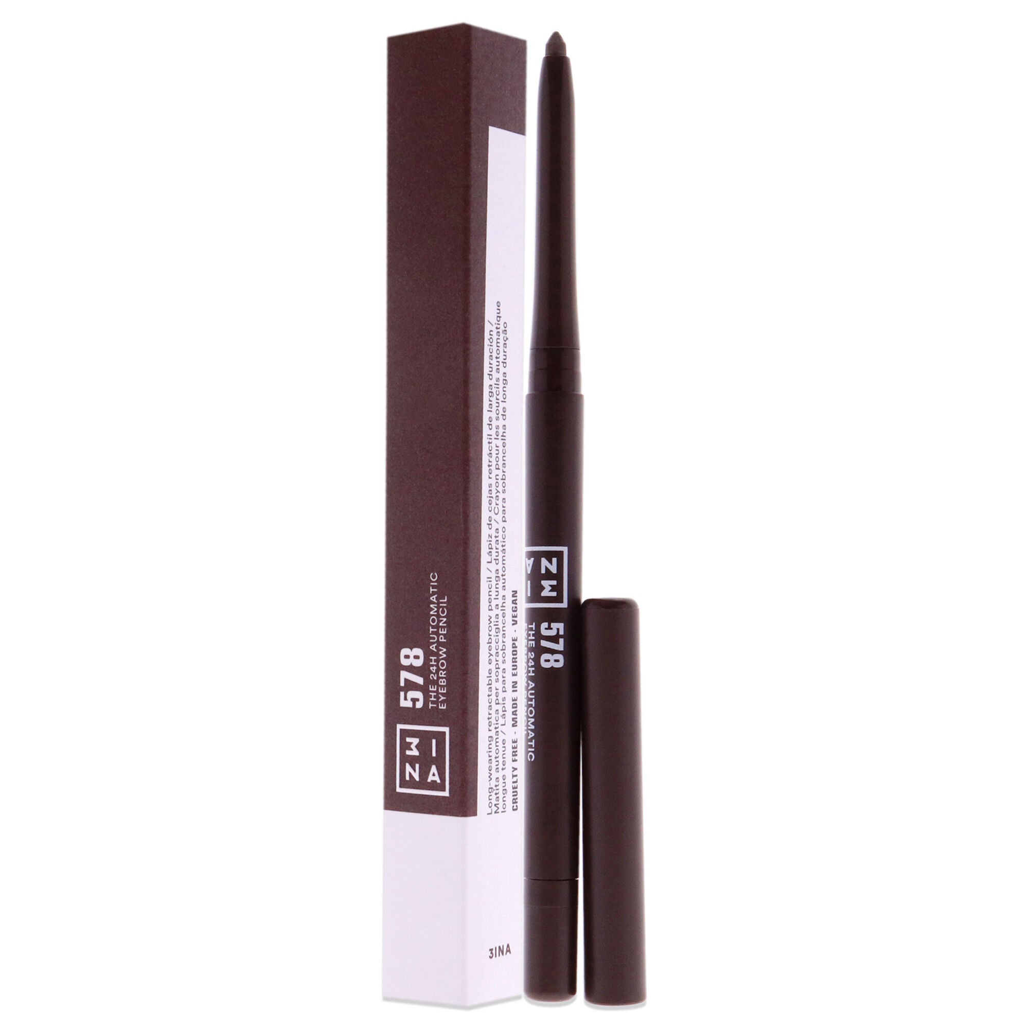 The 24H Automatic Eyebrow Pencil - 578 Chocolate by 3INA for Women - 0.011 oz Eyebrow Pencil, , alternate image number 7