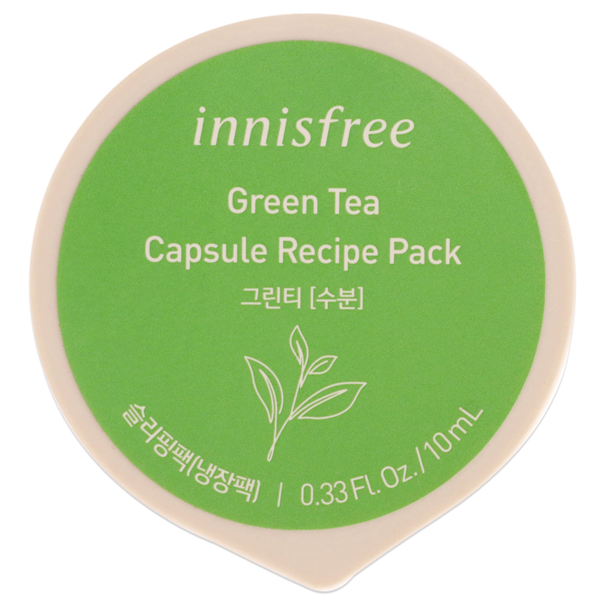 Capsule Recipe Pack Mask - Green Tea by Innisfree for Unisex - 0.33 oz Mask, See Description, hi-res image number 0