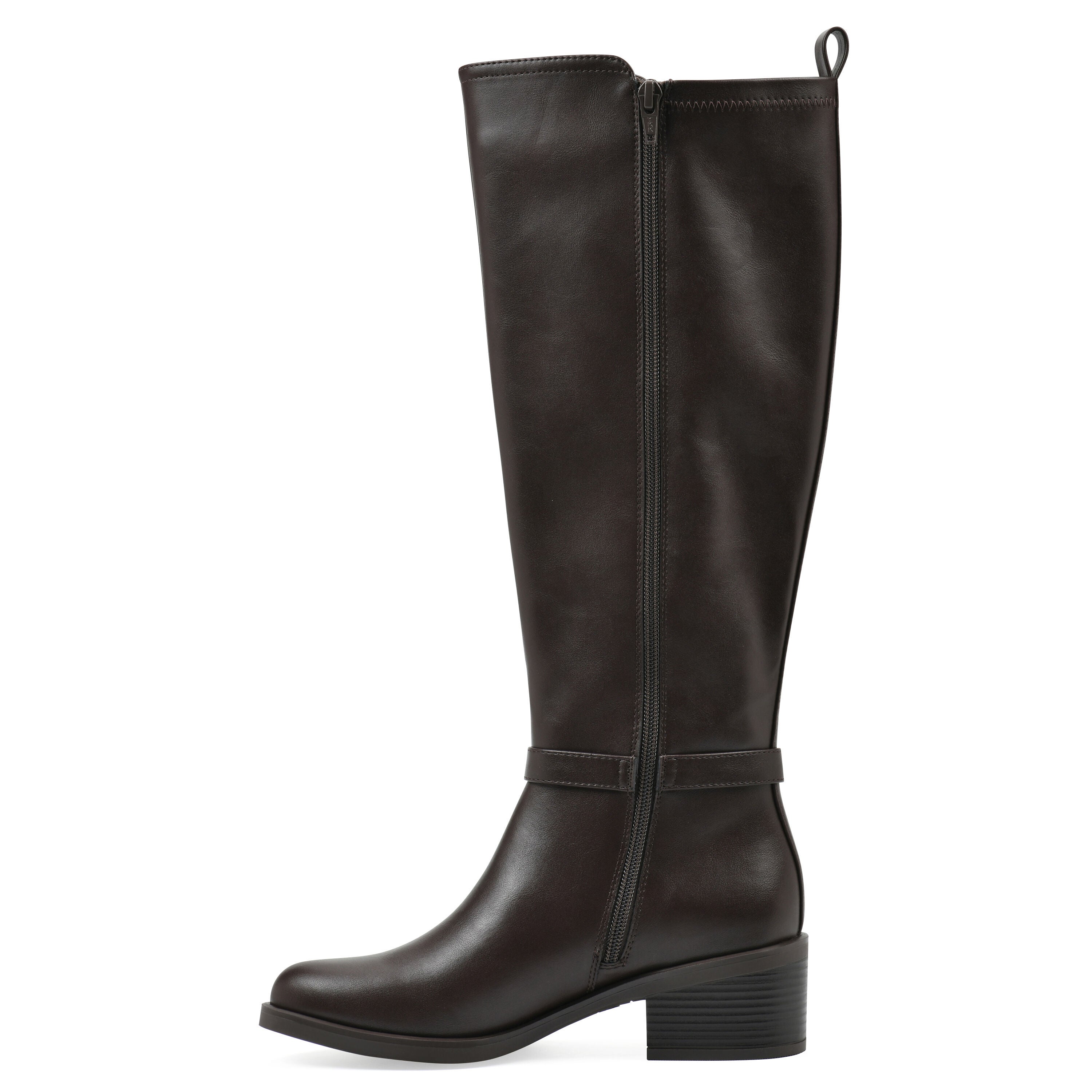 Custard Tall Shaft Riding Boot, DARK BROWN SMOOTH, alternate image number 3