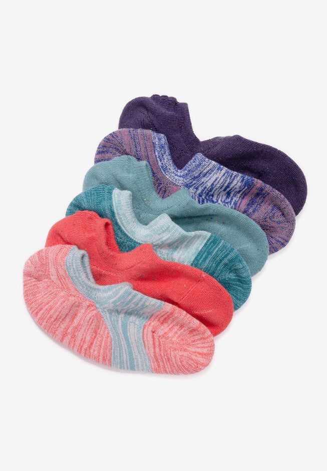 6 No Show Sport Sock, COLOR BLOCK, hi-res image number null