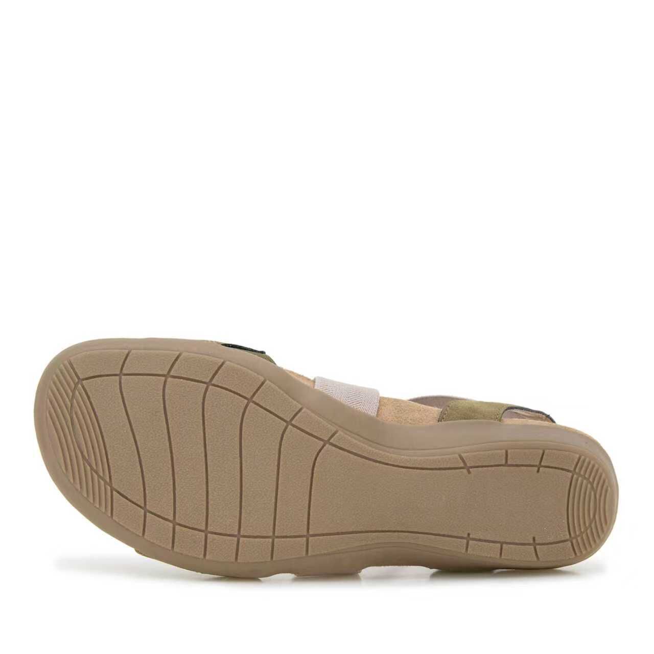 Meg Slip-On Flat Sandal, OLIVE TAUPE, alternate image number 5