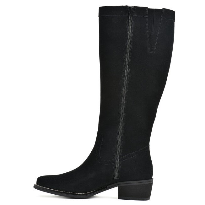 Altitude Wide Calf Tall Shaft Boot, BLACK SUEDE, alternate image number 3