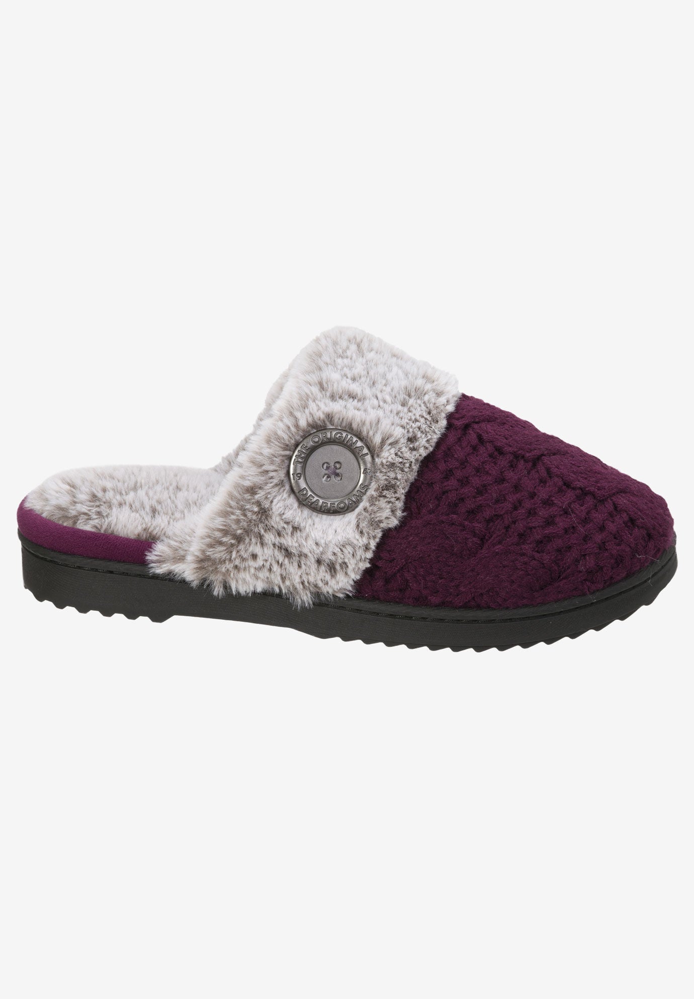 dearfoam cable knit slippers