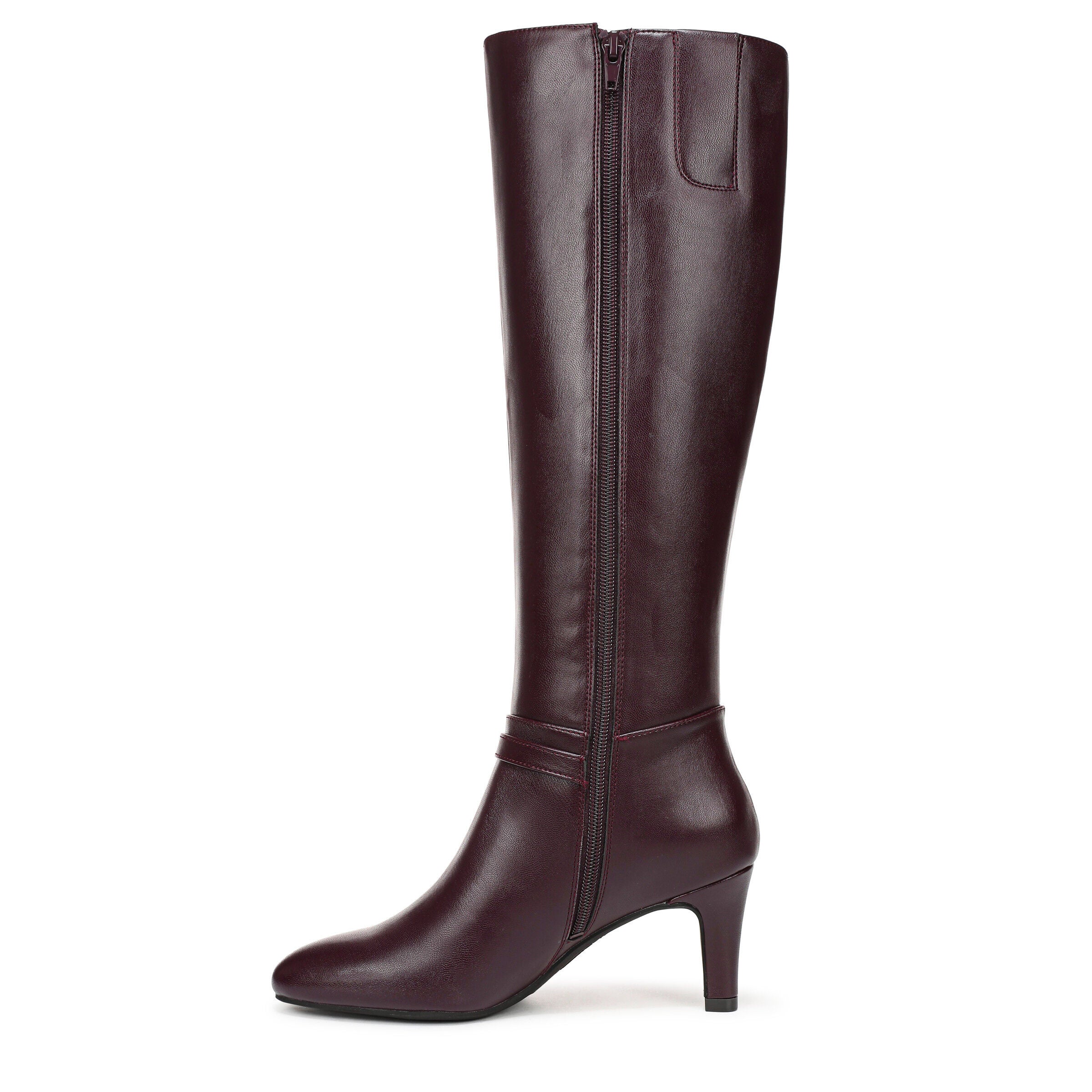Glenore Wide Calf Knee High Boot, PLUM, alternate image number 5
