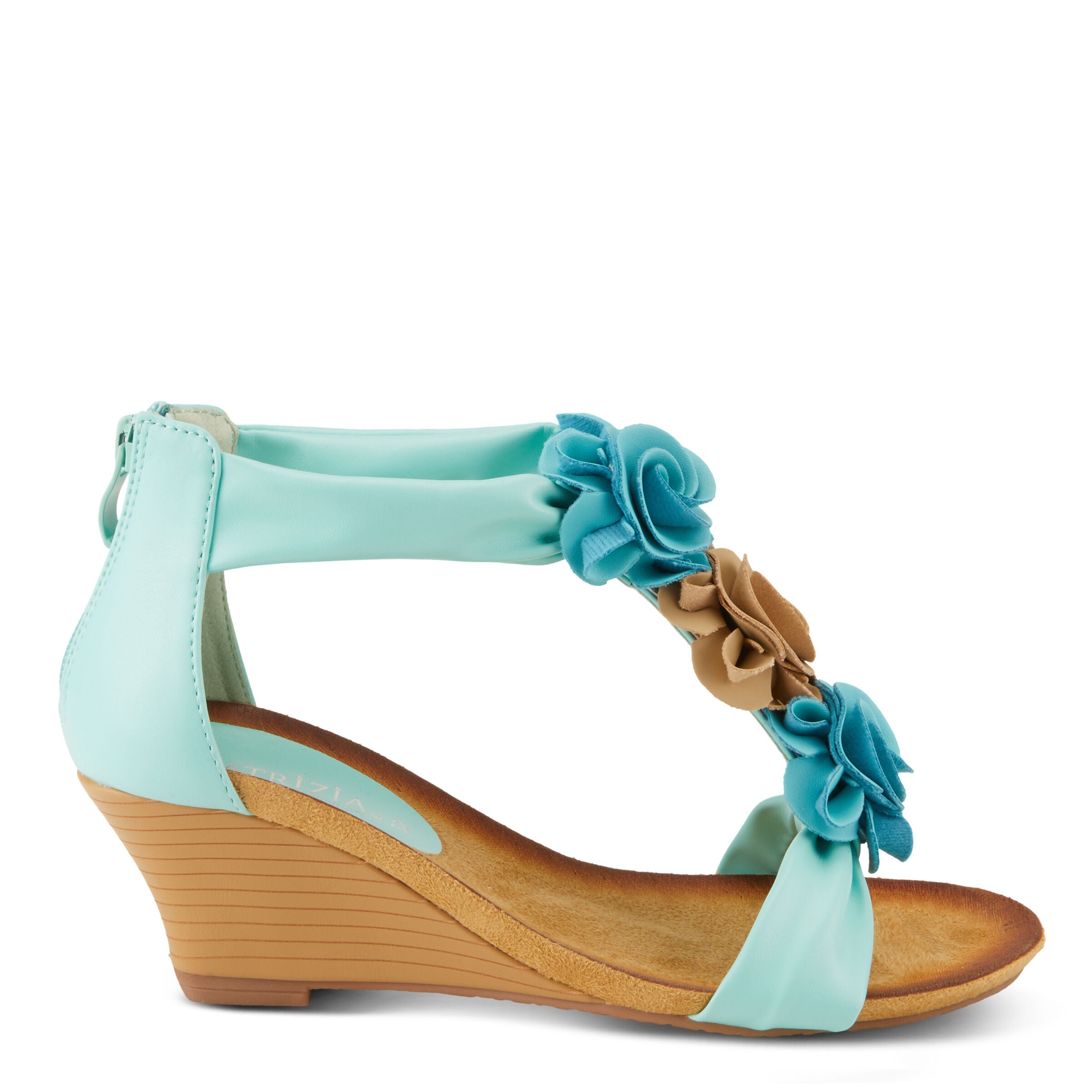 Harlequin T-Strap Sandal, AQUA, alternate image number 5