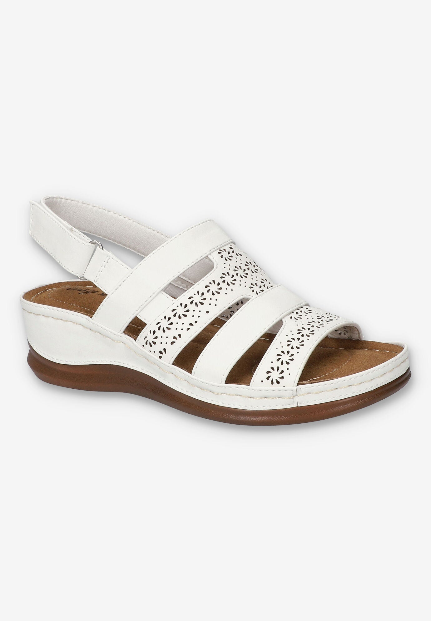 Alexi Slingback Wedge Sandal, WHITE, hi-res image number 0