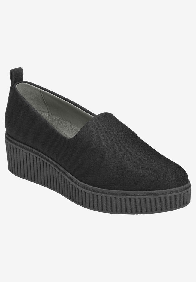 Bar None Slip-On by Aerosoles®, BLACK STRETCH, hi-res image number null