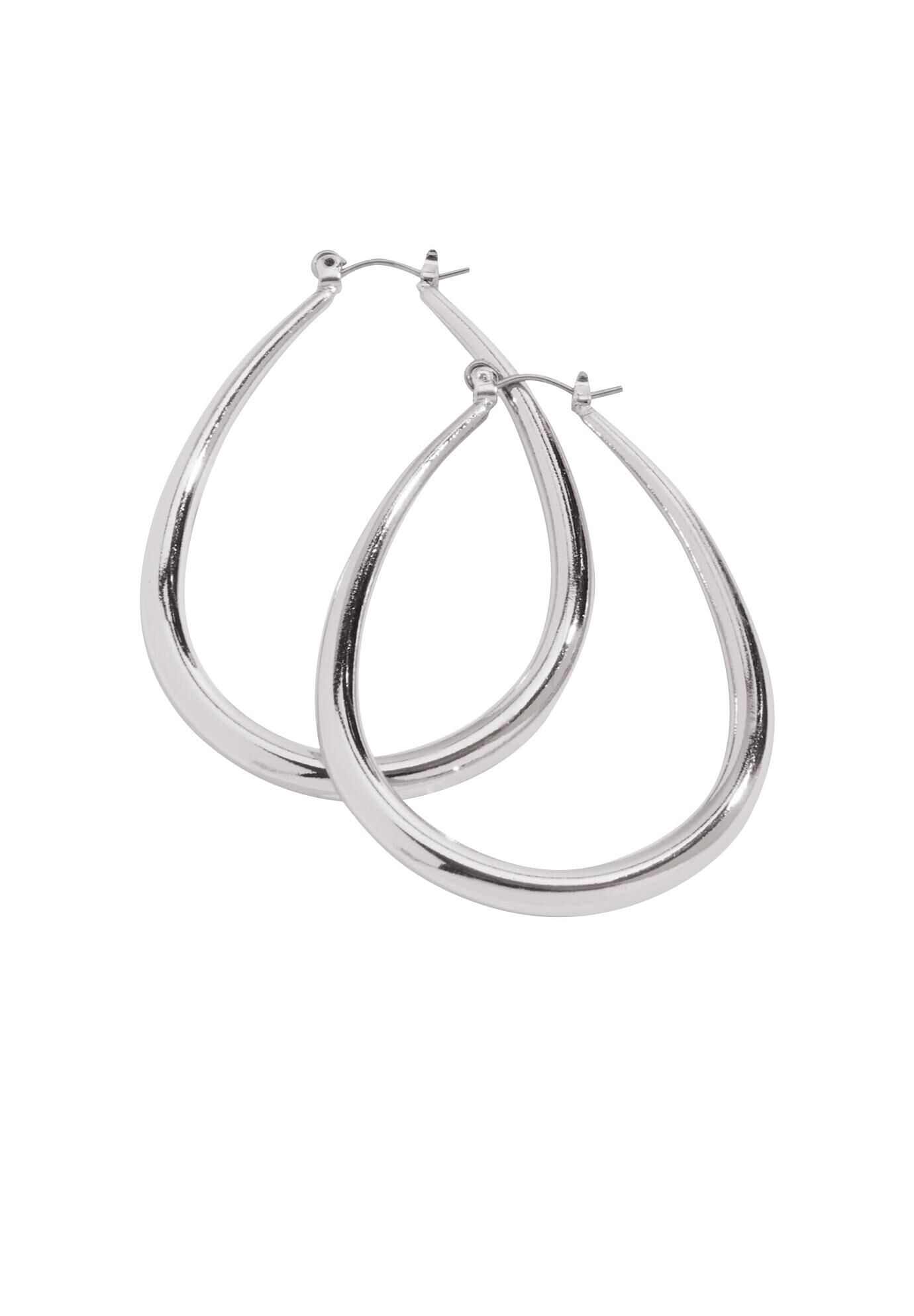 Teardrop Earring, SILVER, alternate image number 2