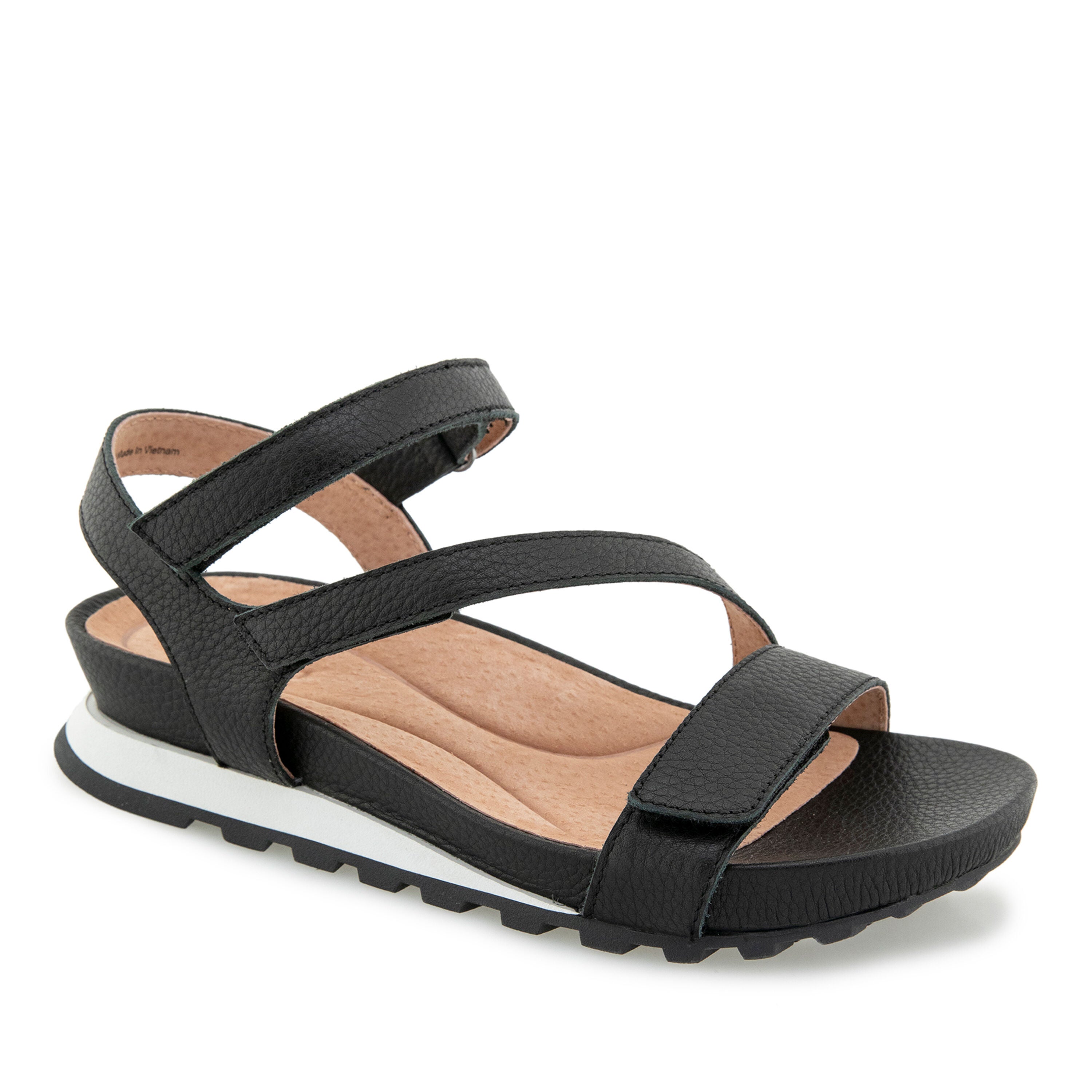 Liza Casual Wedge Sandal, BLACK, hi-res image number 0