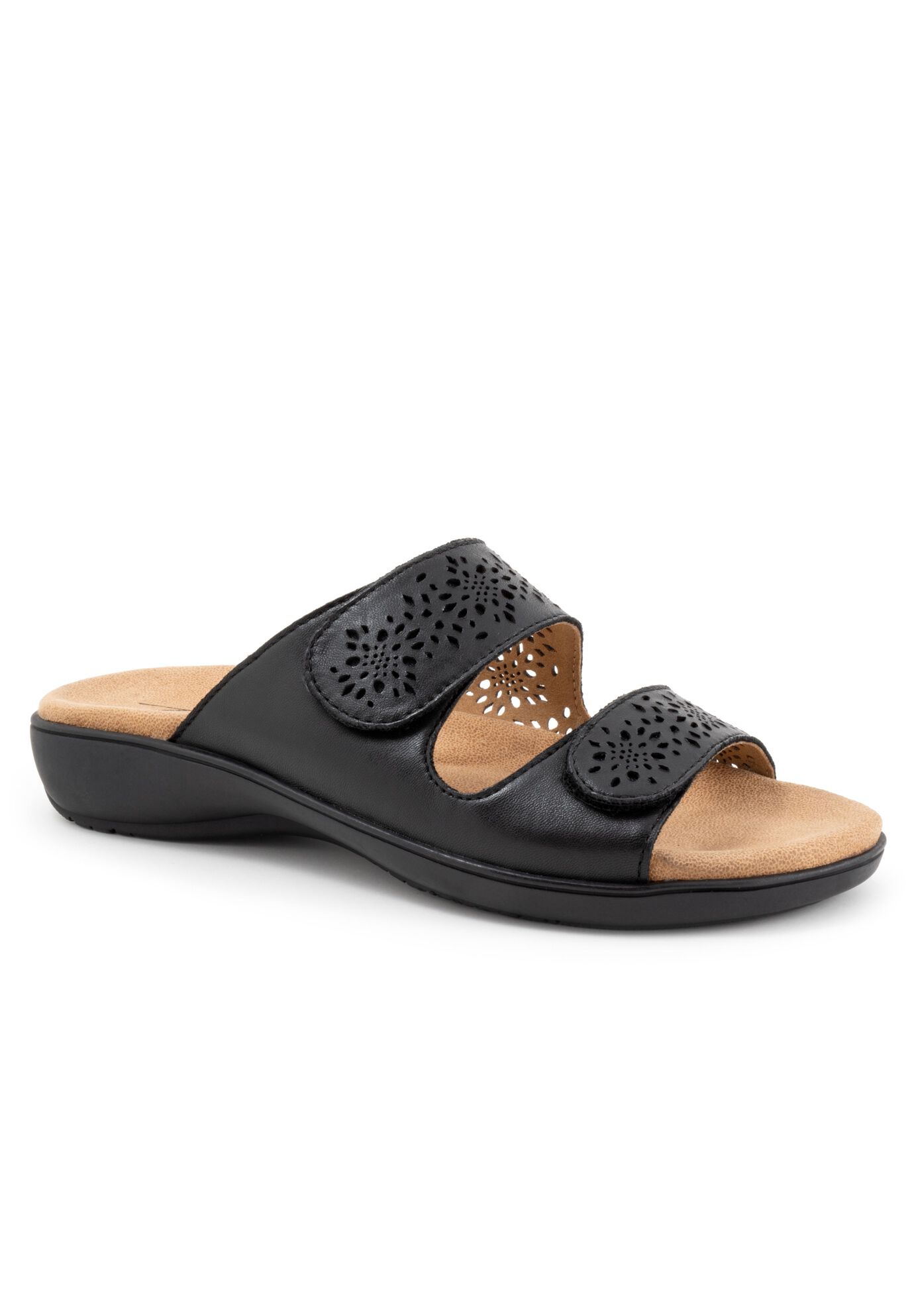 Ruthie Stitch Slip On Sandal, BLACK, hi-res image number 0