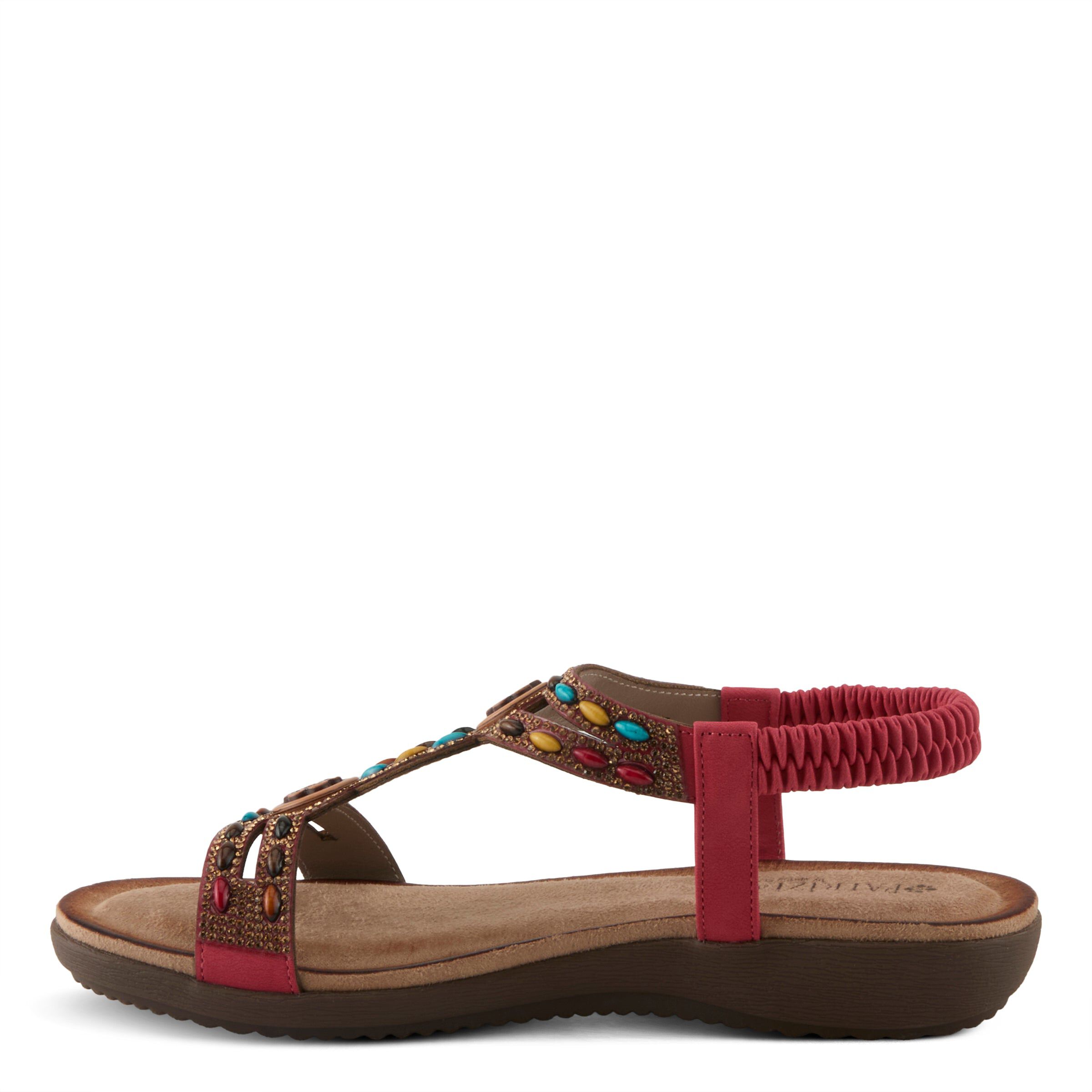Ponyo Ankle Strap Sandal, RED, alternate image number 2