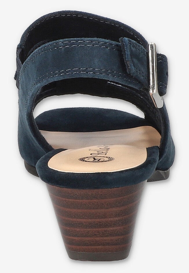 Yakira Wedge Sandal, NAVY SUEDE LEATHER, alternate image number 3