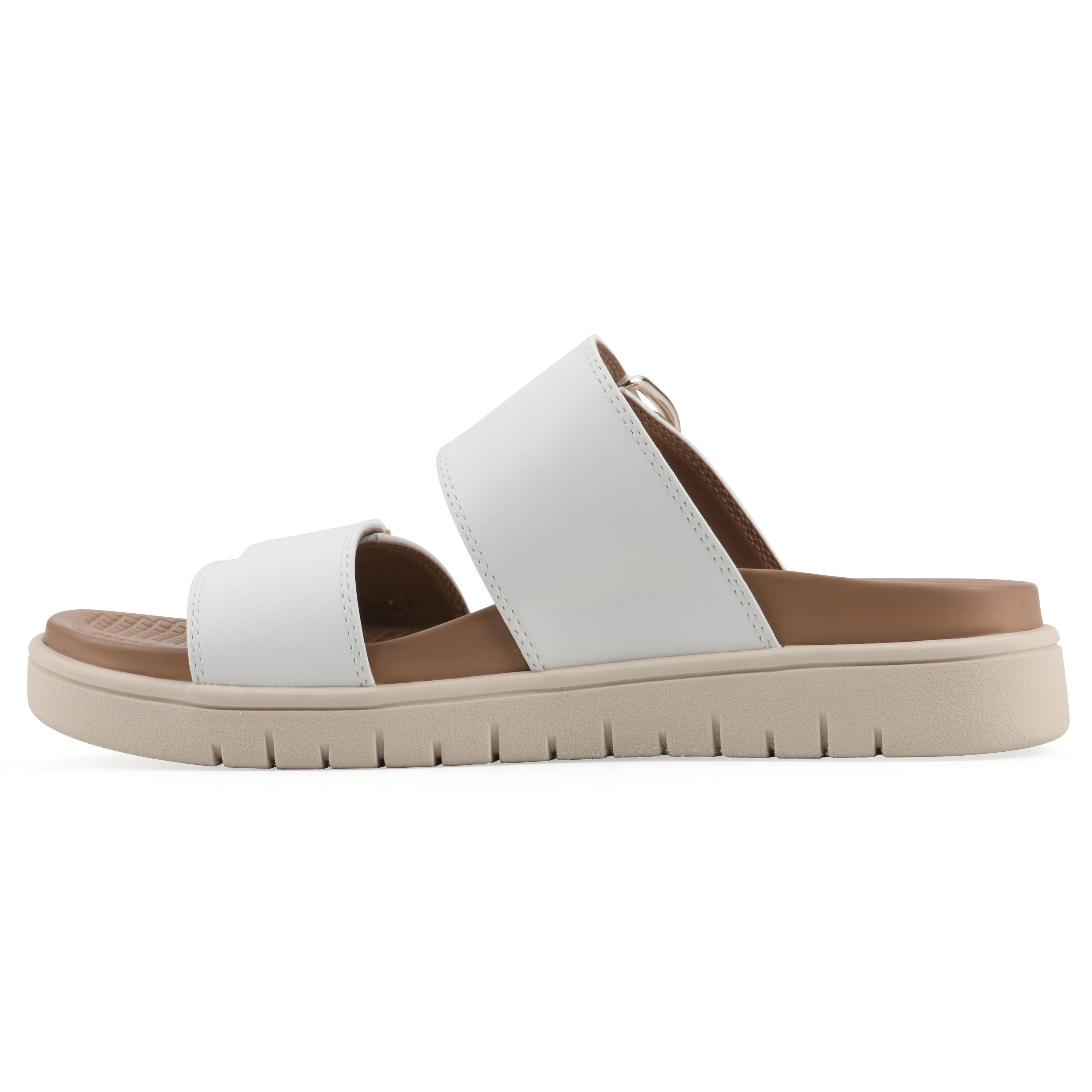 Namaste FOM Recovery Slide Sandal, WHITE SMOOTH, alternate image number 3