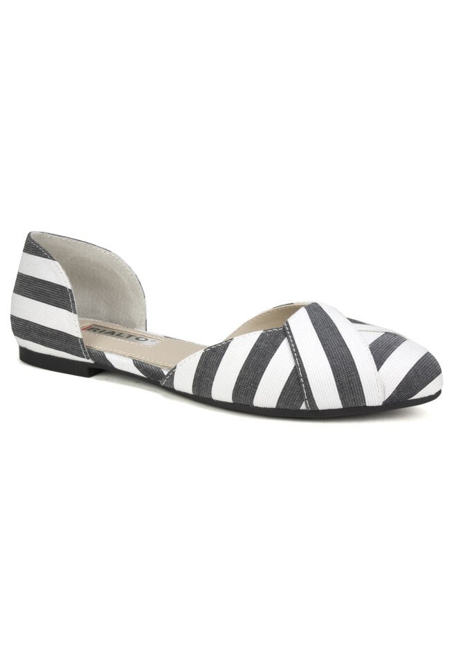 Cassina Flats , BLACK STRIPE FABRIC, hi-res image number 0