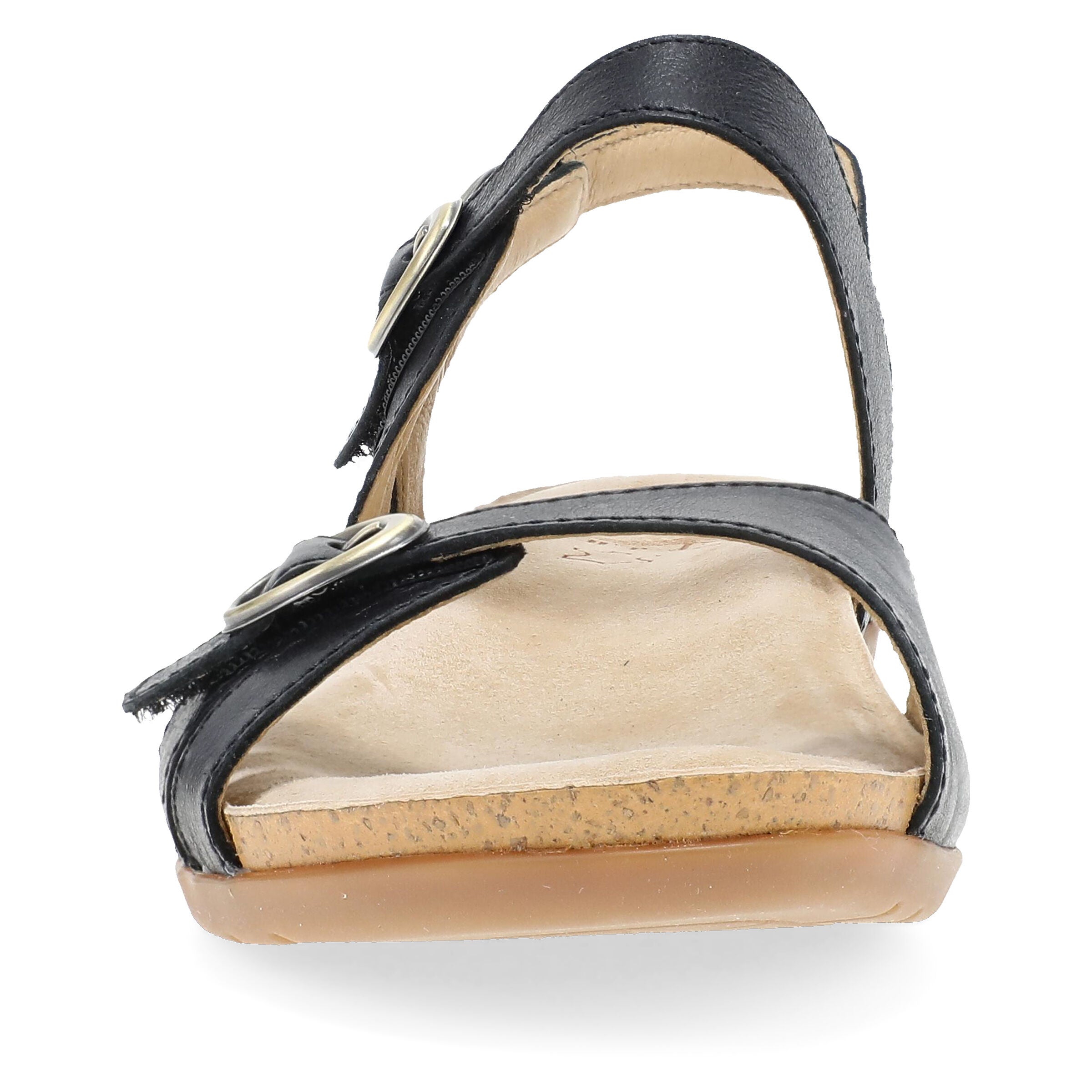 Ruthie Leather Sandal, BLACK, alternate image number 2