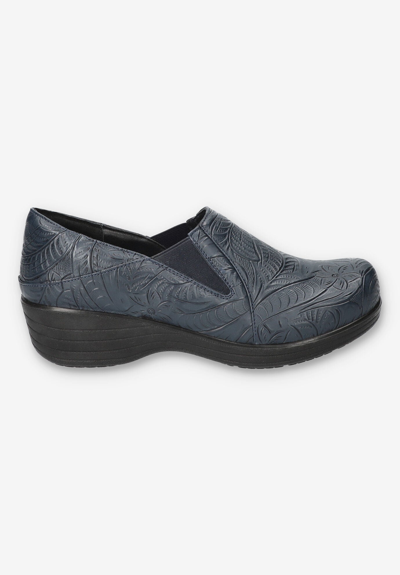 Domino Slip-Resistant Clog, NAVY TOOLED, alternate image number 2