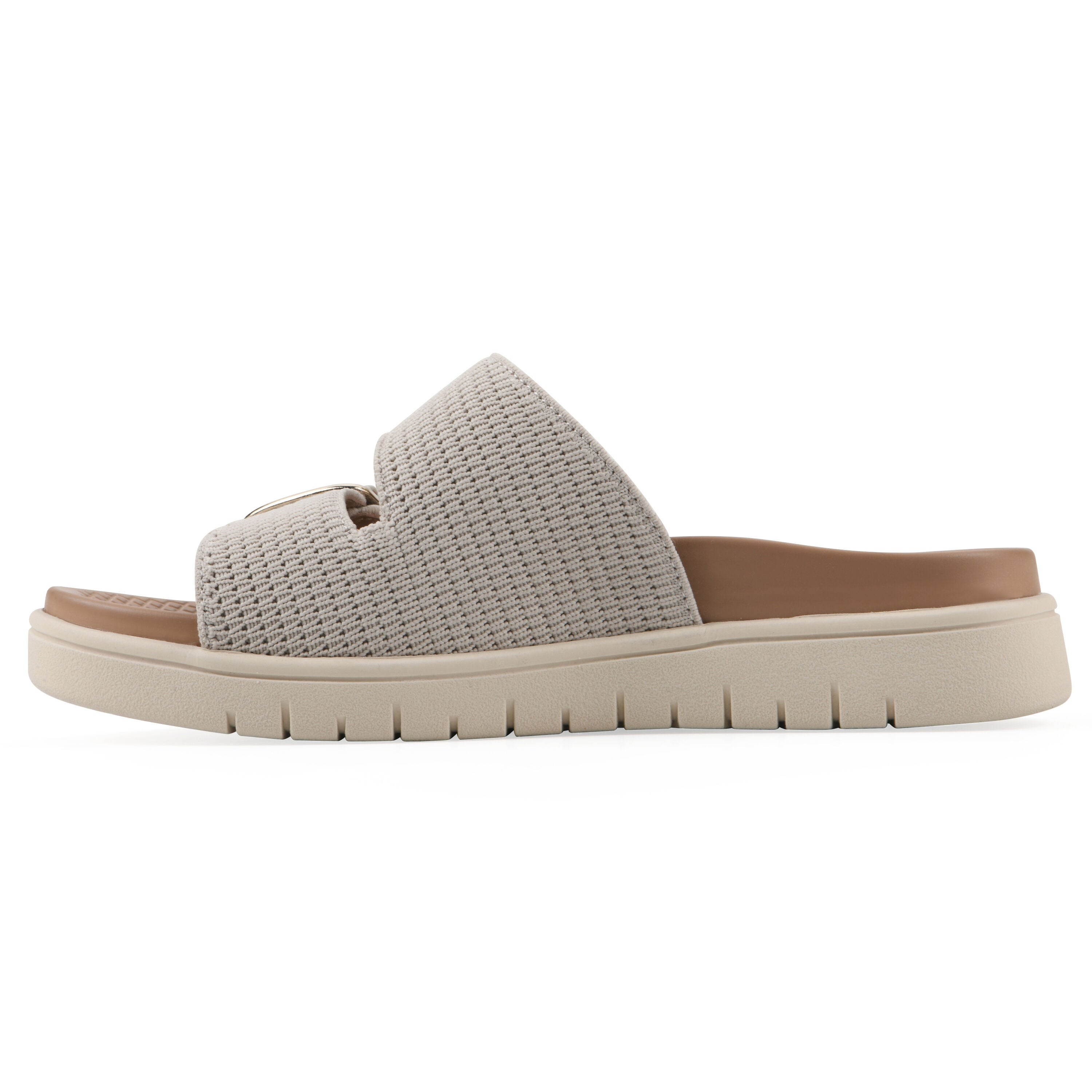 Nanny FOM Recovery Slide Sandal, TAUPE FABRIC, alternate image number 3