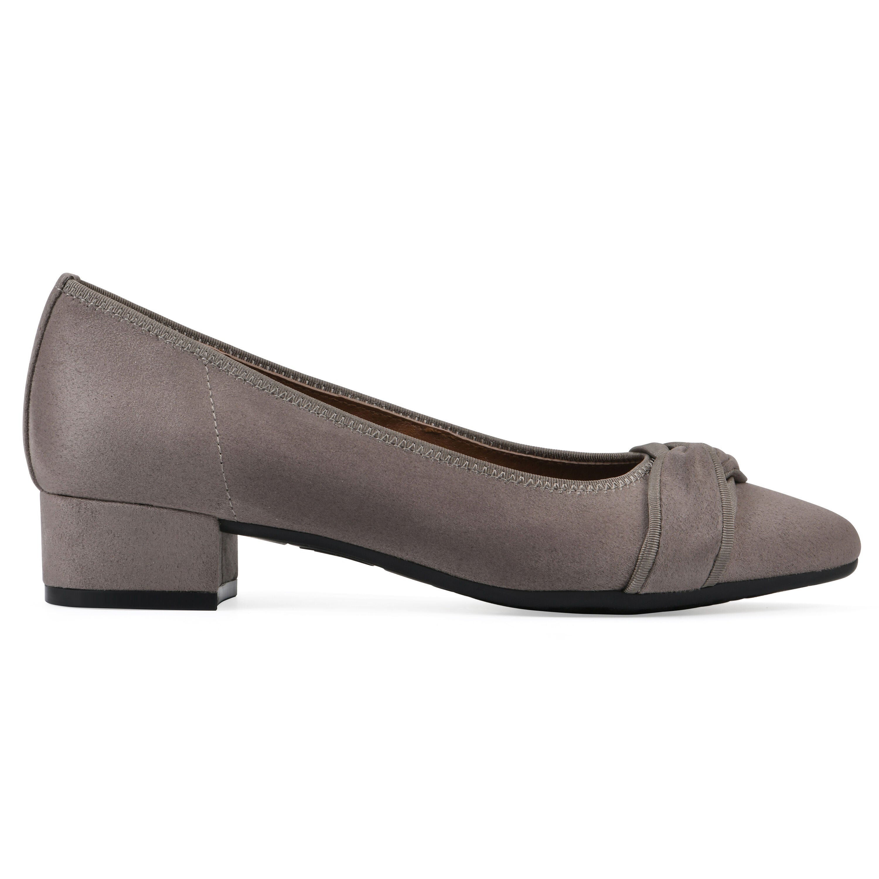 Bordeaux Low Block Heel, TAUPE FABRIC, alternate image number 2