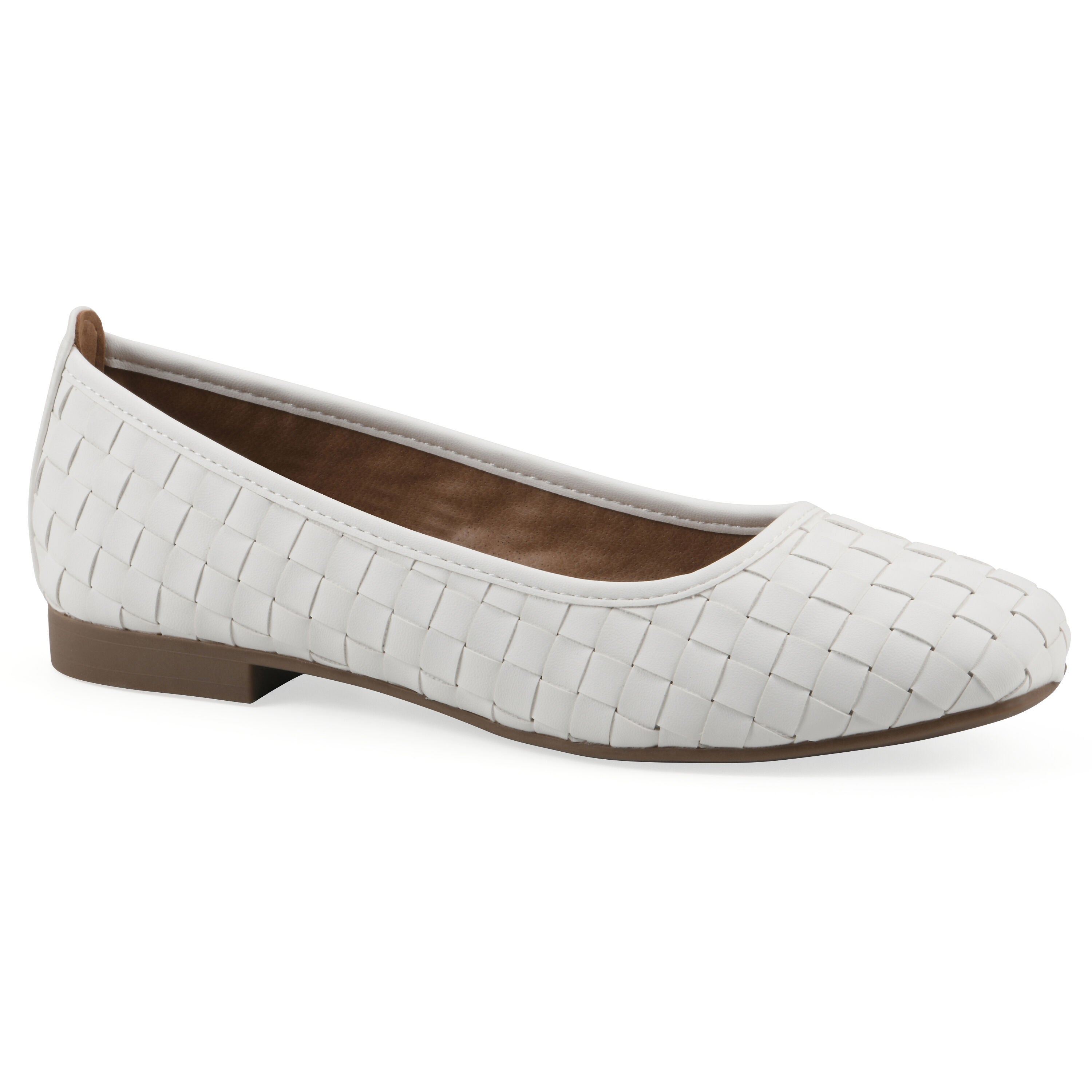 Boccie Ballet Flat, WHITE SMOOTH, hi-res image number 0