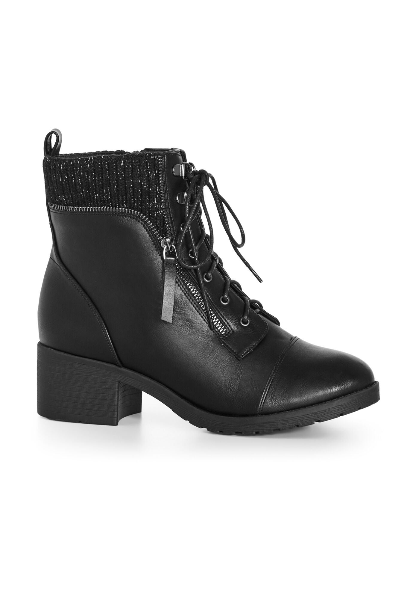 WIDE FIT Rita Ankle Boot, BLACK, hi-res image number 0